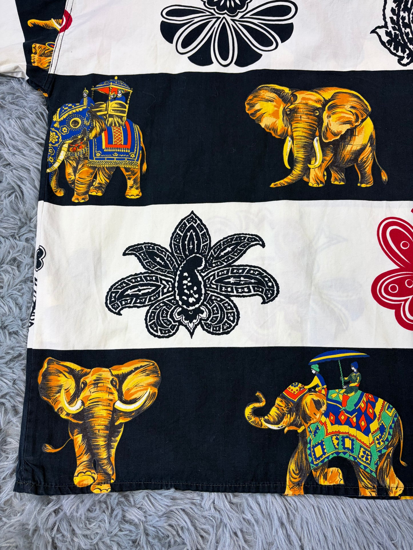 Versace VJC 90’s Regal Striped Elephant Shirt - S/M