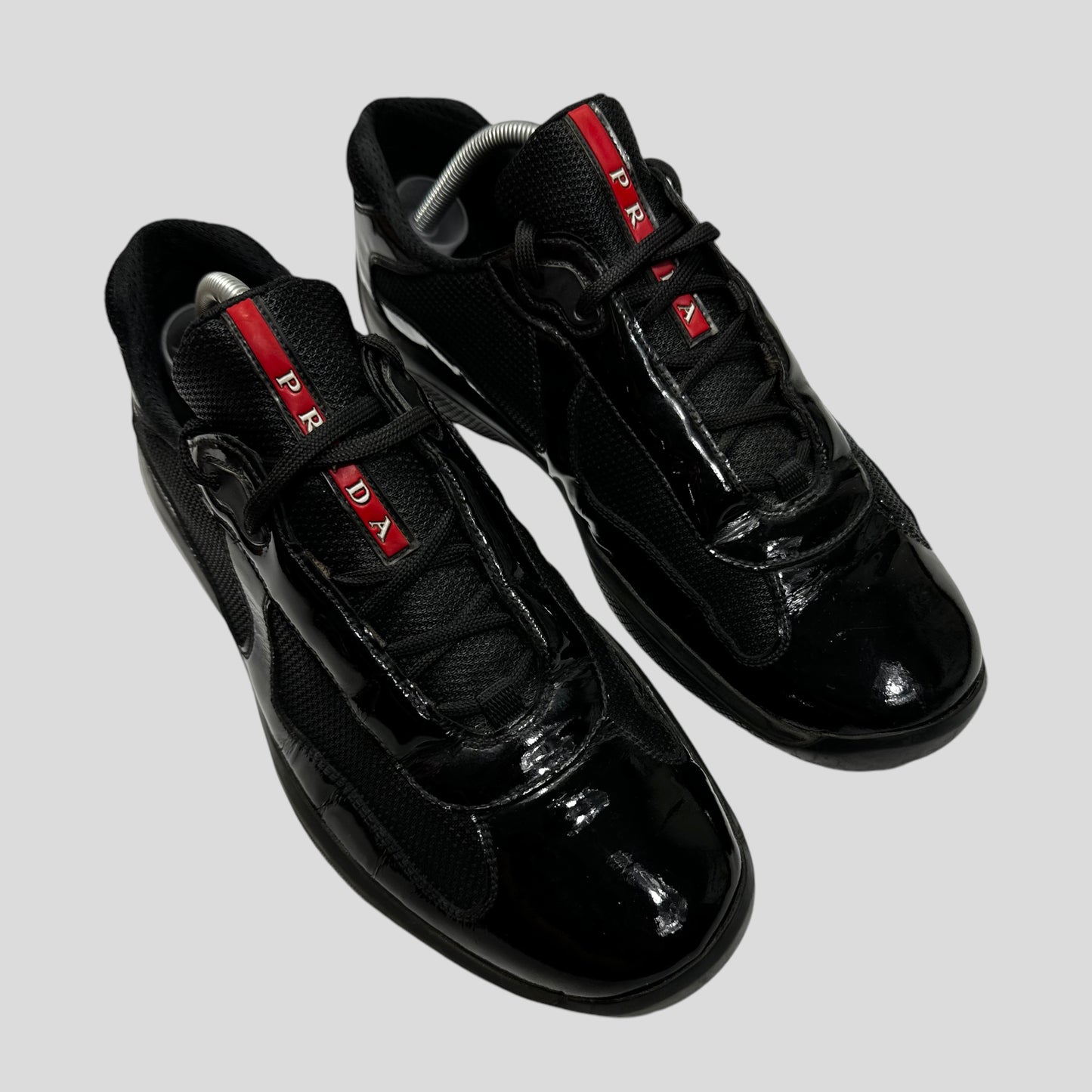 Prada Americas Cups Patent Leather Triple Black - UK9