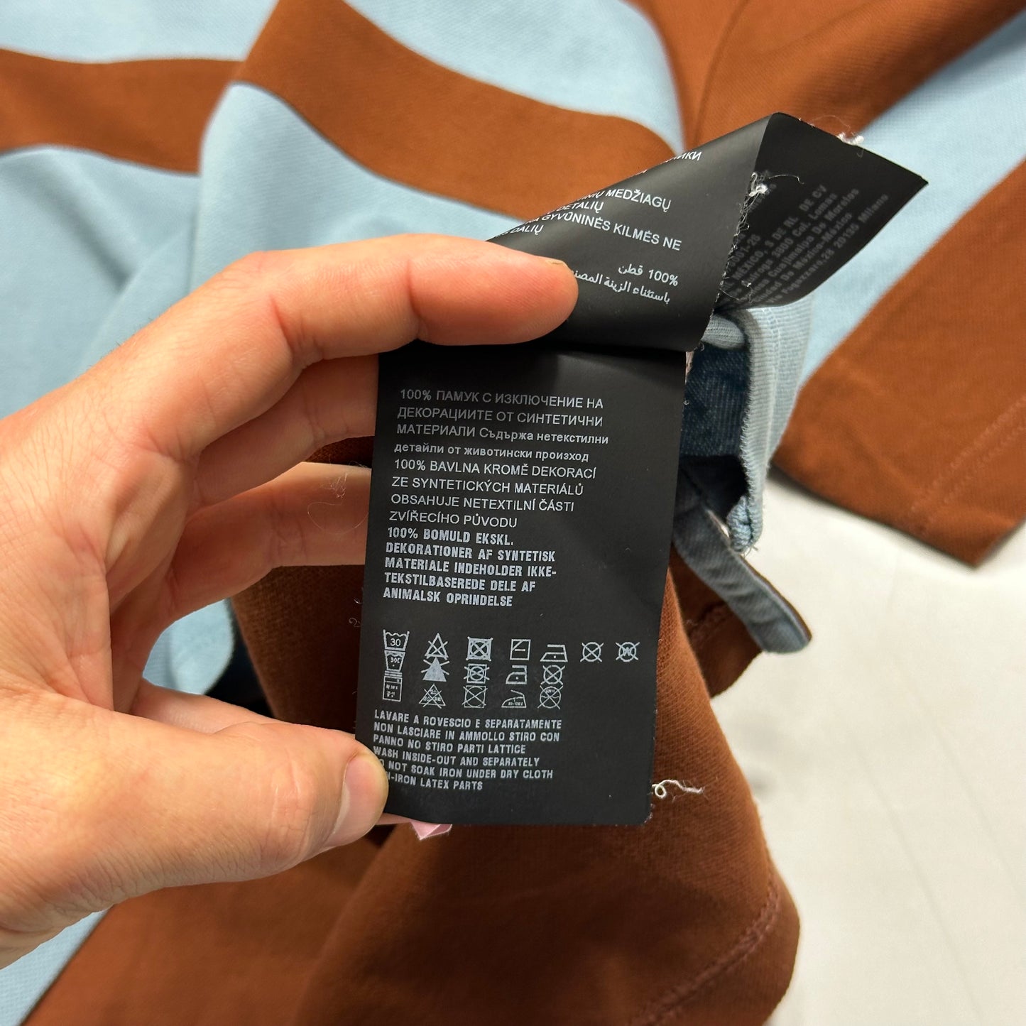 Prada 2018 Rubber Race Logo Asymmetrical Panelled Shirt - L