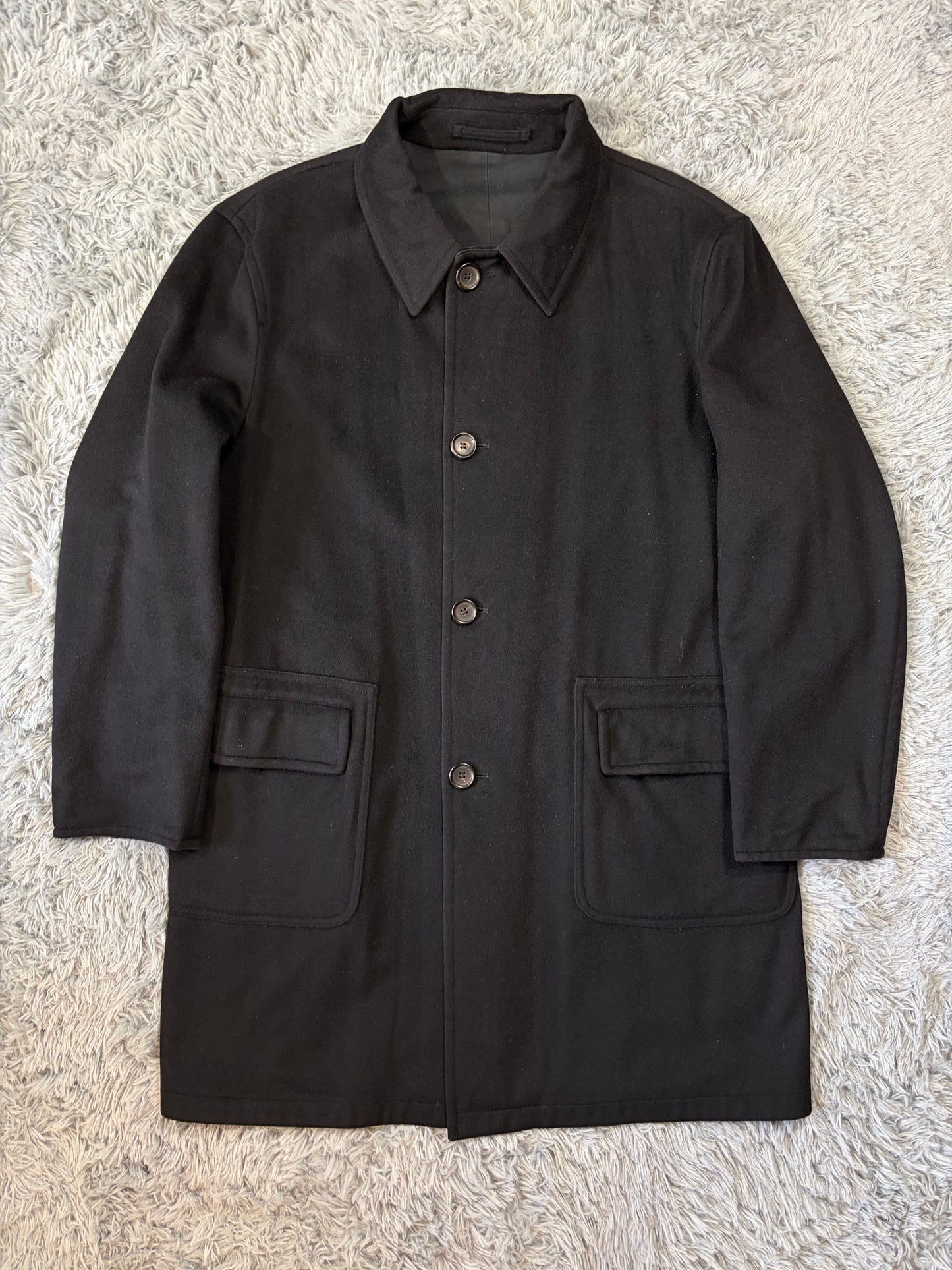 Gucci by Tom Ford 1999 Reversible Wool & Cotton Car Coat - L