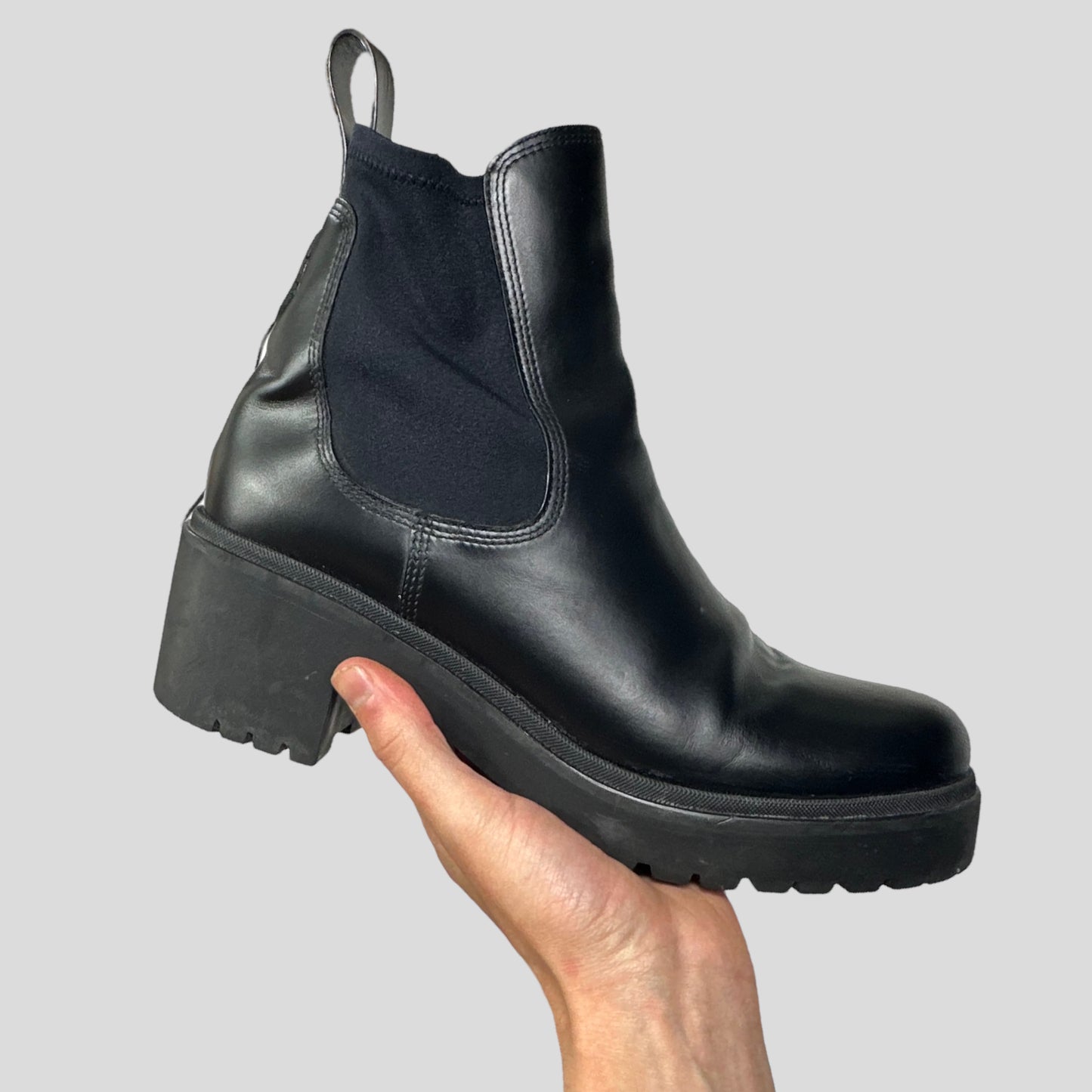 Moncler Vera Leather Chelsea Ankle Boot - UK8