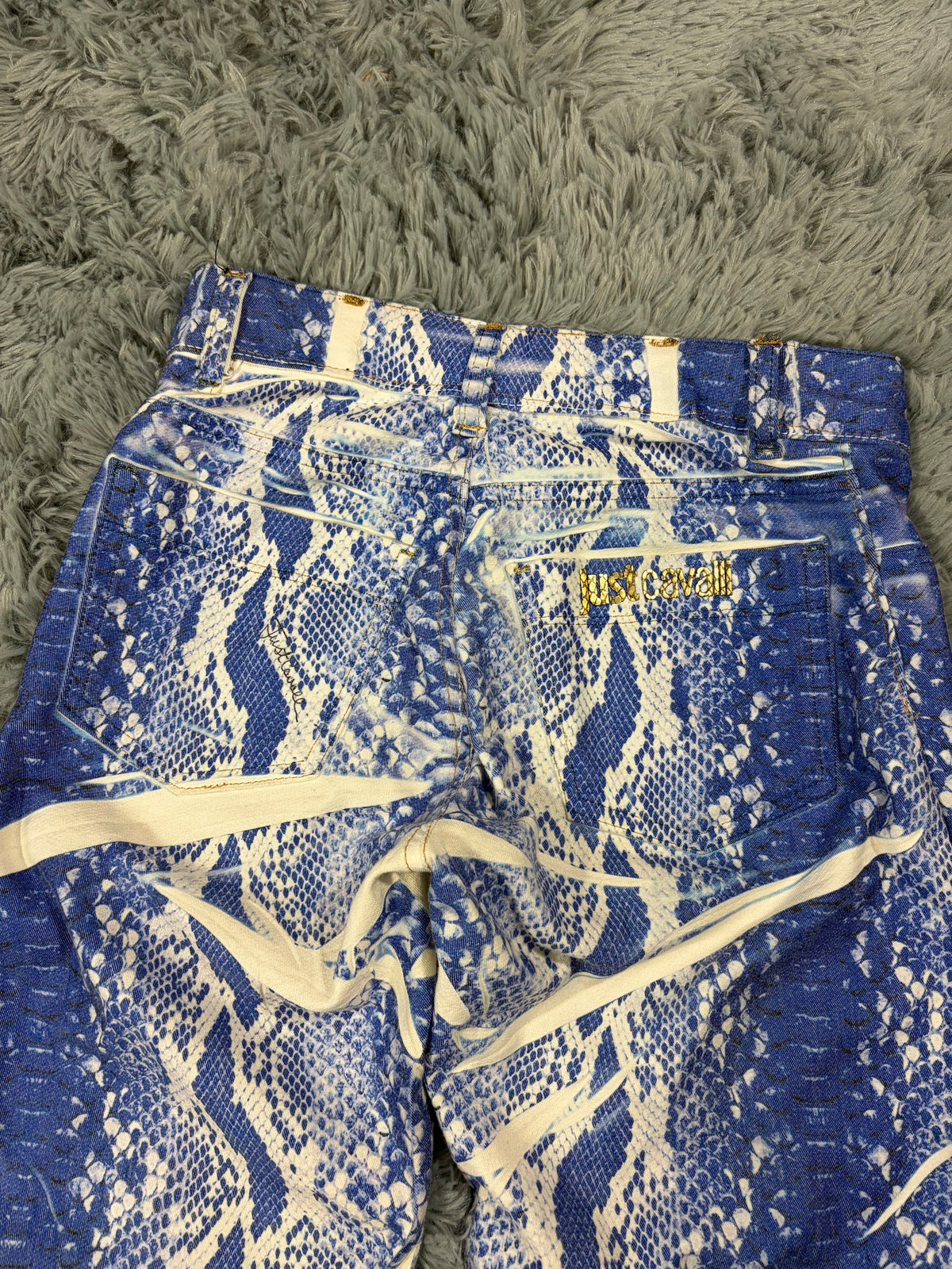 Just Cavalli 00’s Acid Python Print Stretchy Jeans - S