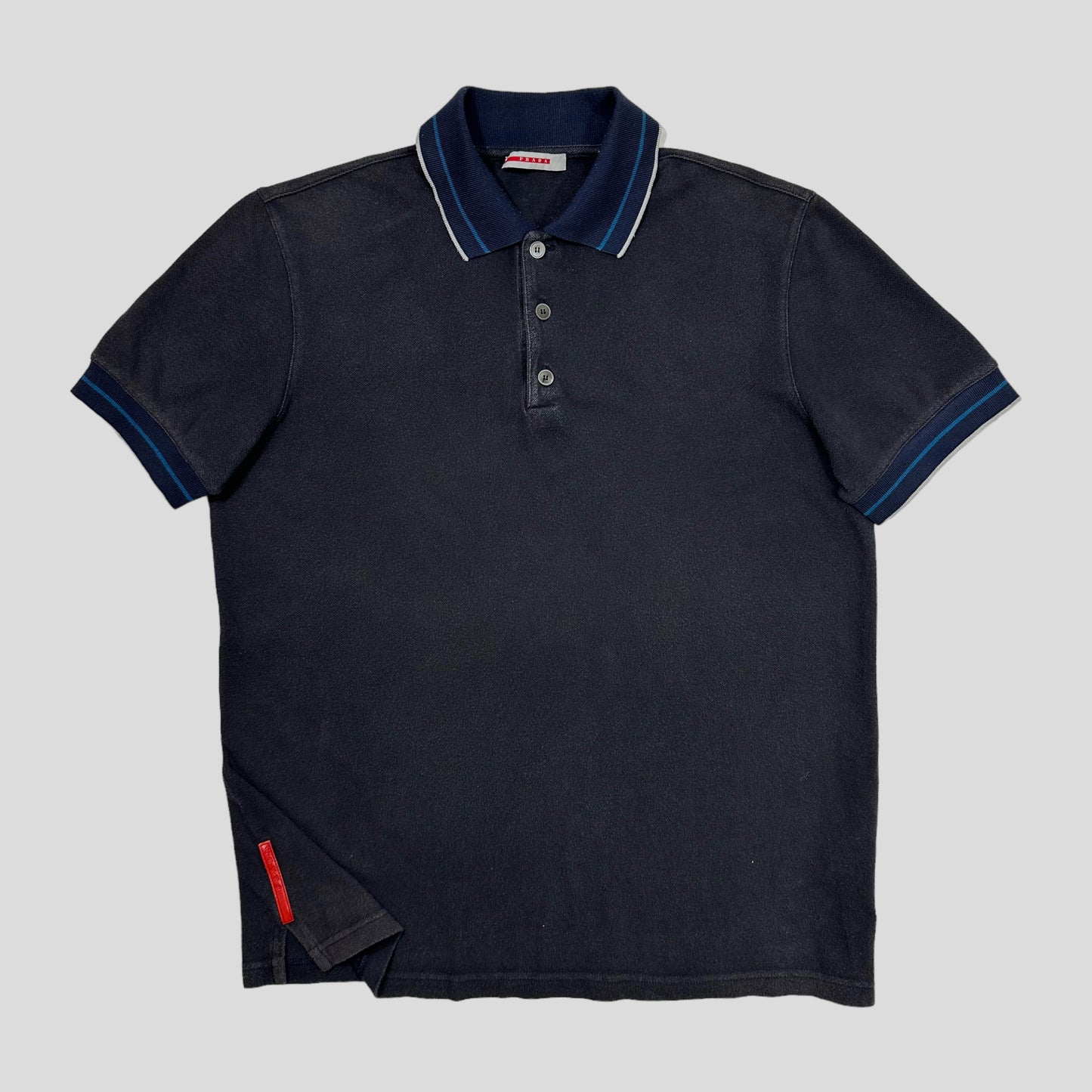 Prada Sport 00’s Red Tab Polo Shirt - L