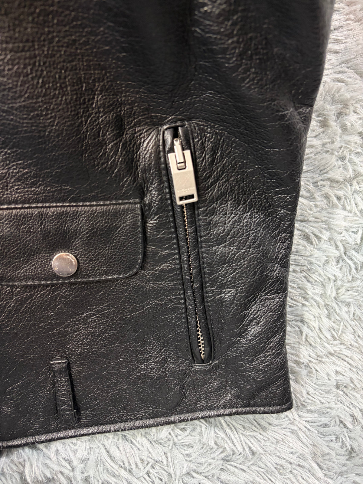 Saint Laurent SS13 Hedi Slimane L17 Leather Biker Gilet - M