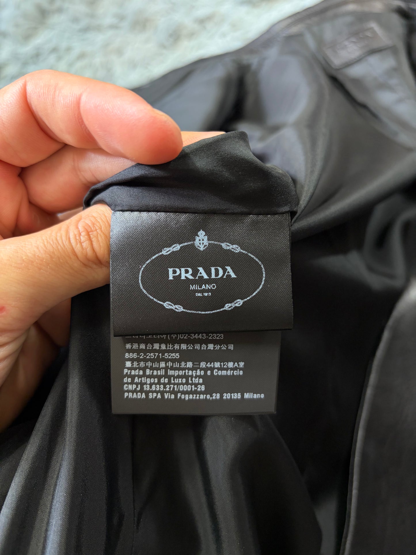Prada 2018 Race Logo Leather Belted Trench Coat - IT40