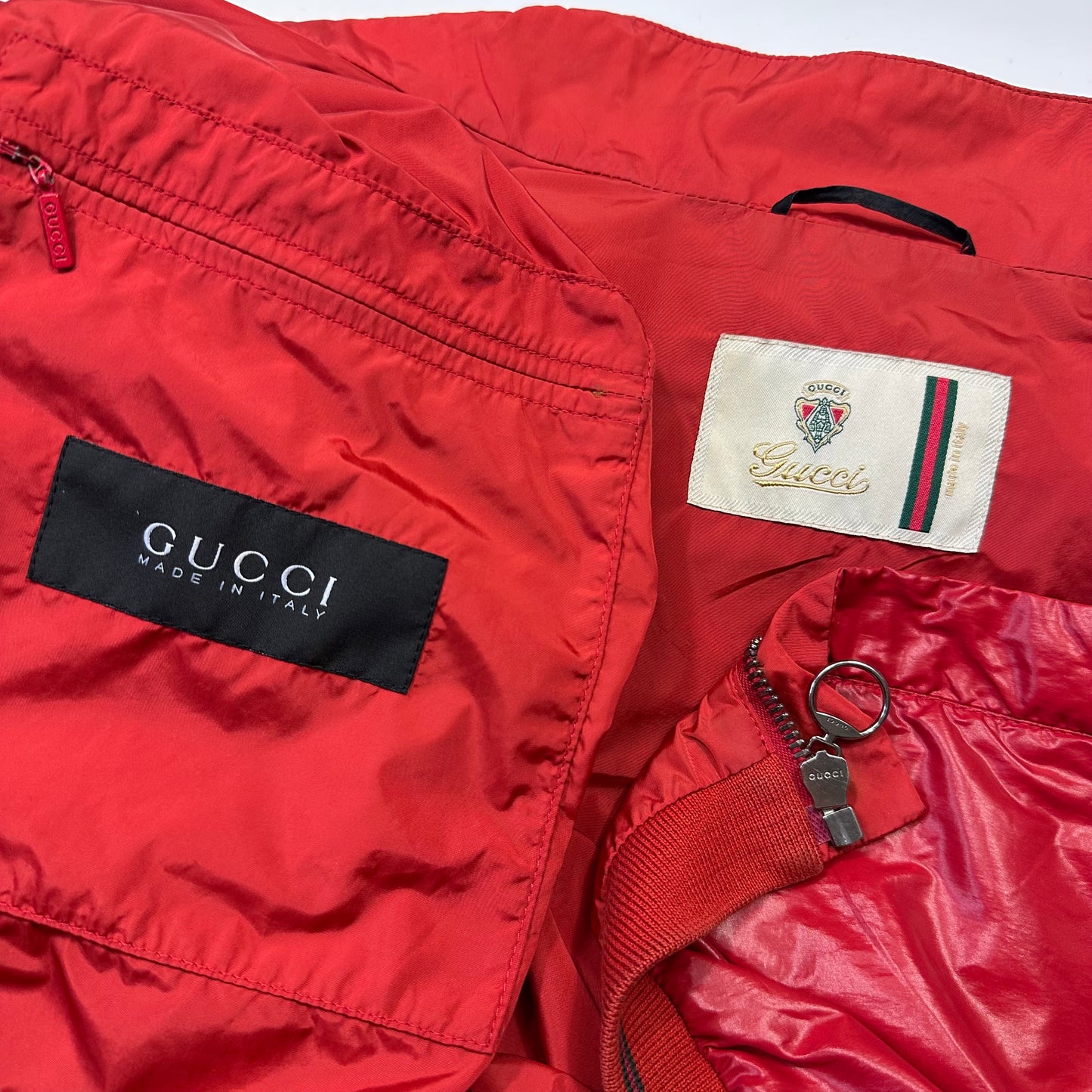 Gucci 2009 Gloss Nylon Prismatic Bomber Jacket - IT54 (L/XL)