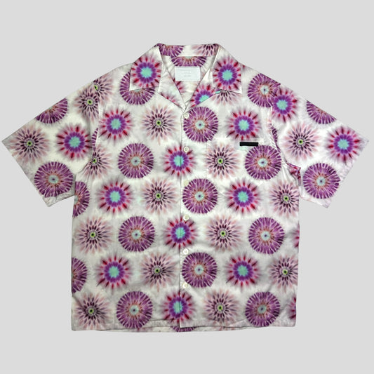 Prada SS19 Kaleidoscope Tie-Dye Boxy Cuban Shirt - M/L