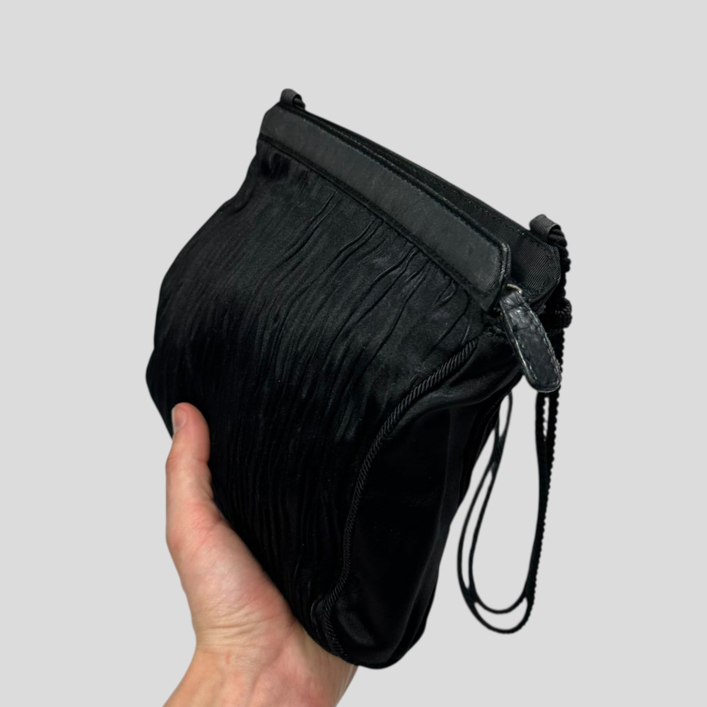 Prada Milano 90’s Velvet Textured Stripe Crossbody Bag