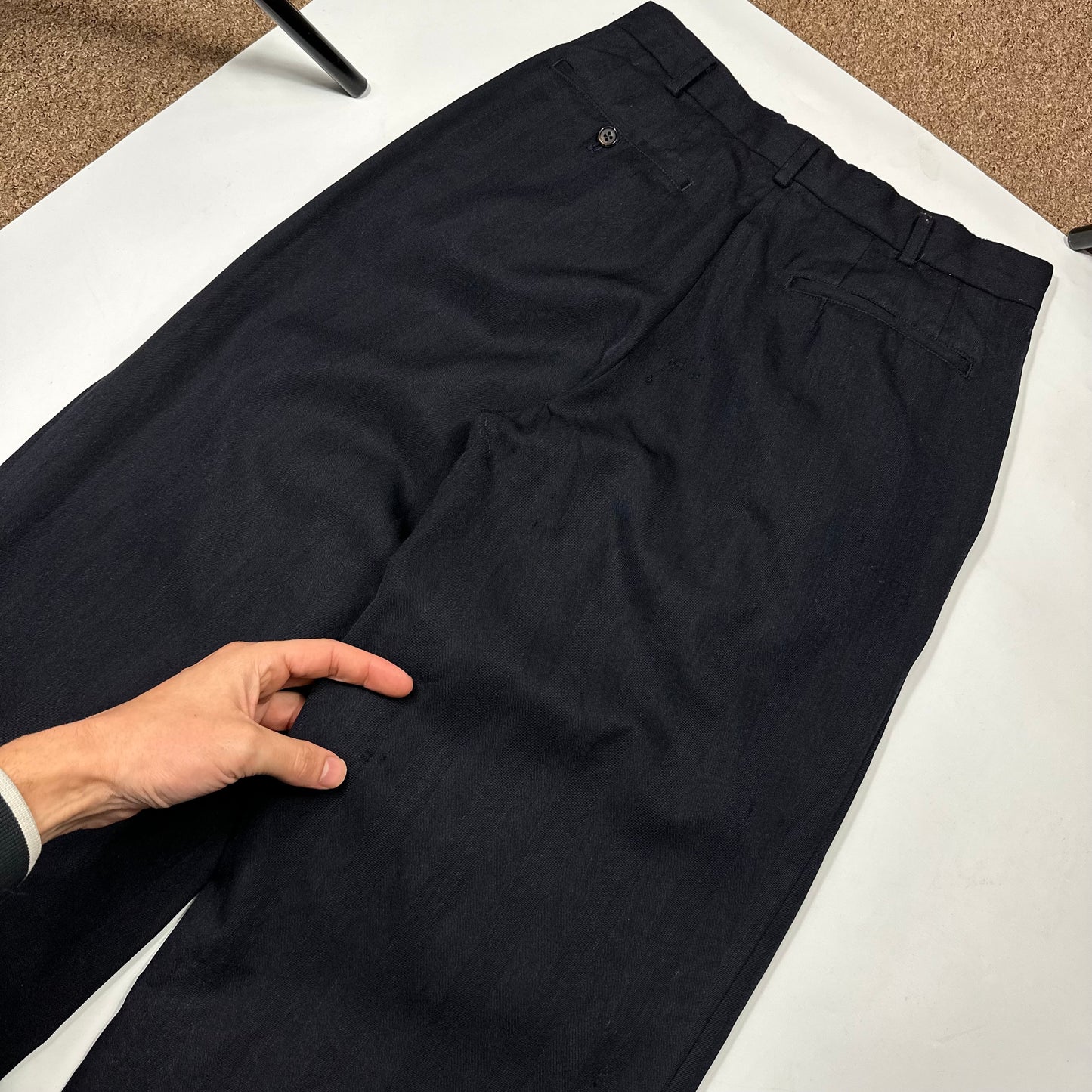 Comme Des Garçons Homme Deux 1996 Striped Wool Pleated Trousers - M (30)