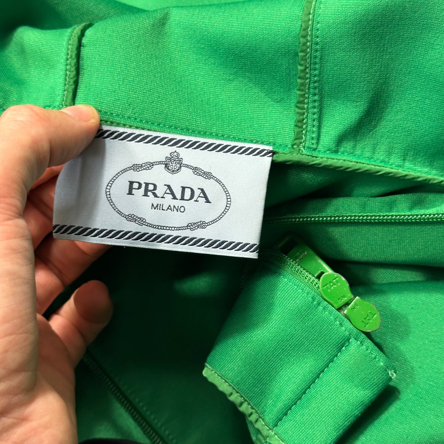 Prada 2018 Rubber Race Logo Technical Jersey Parka Jacket - XS (M)