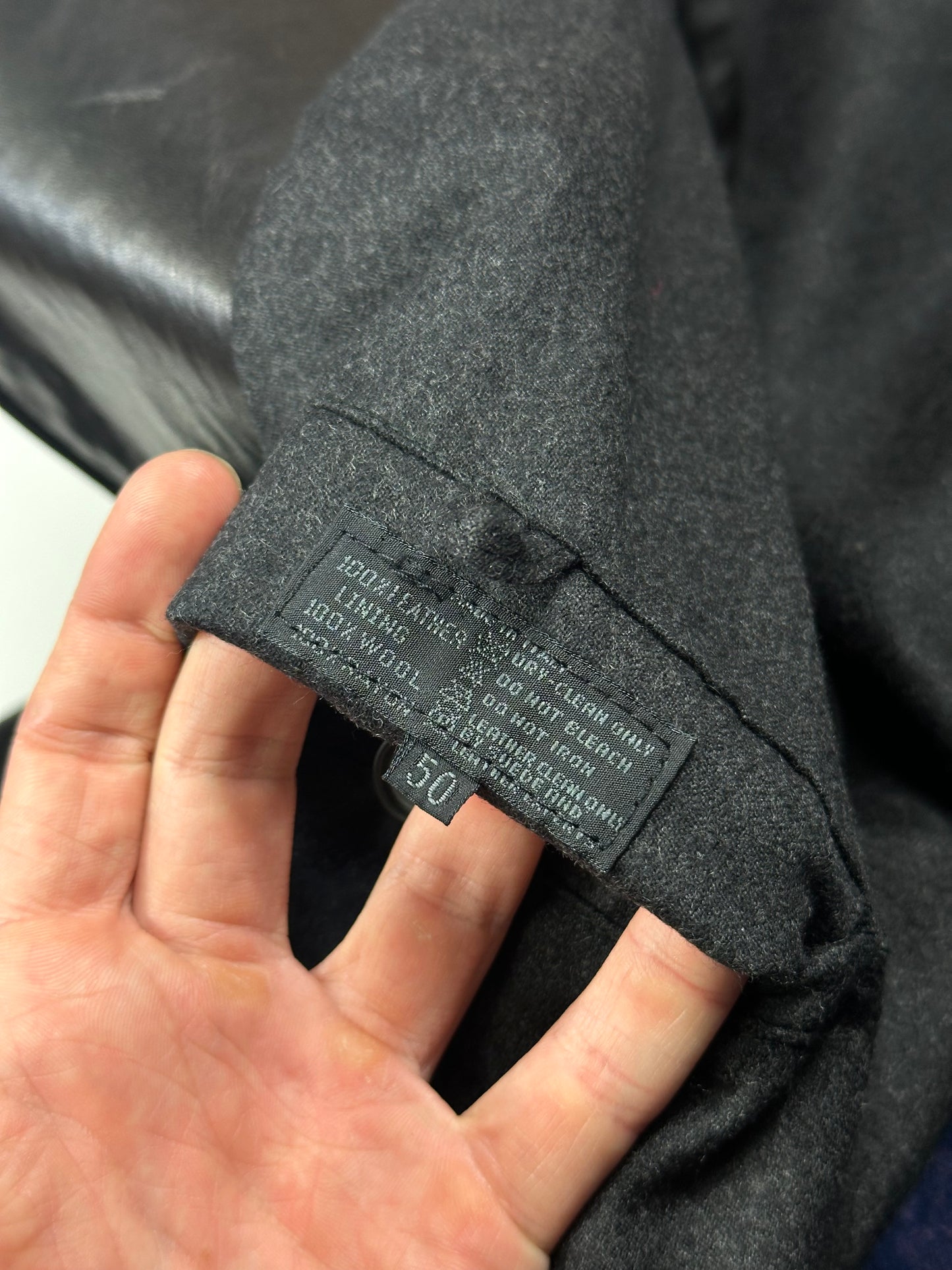 Prada Milano AW98 Wool Lined Gloss Leather Matrix Trench Coat - IT50