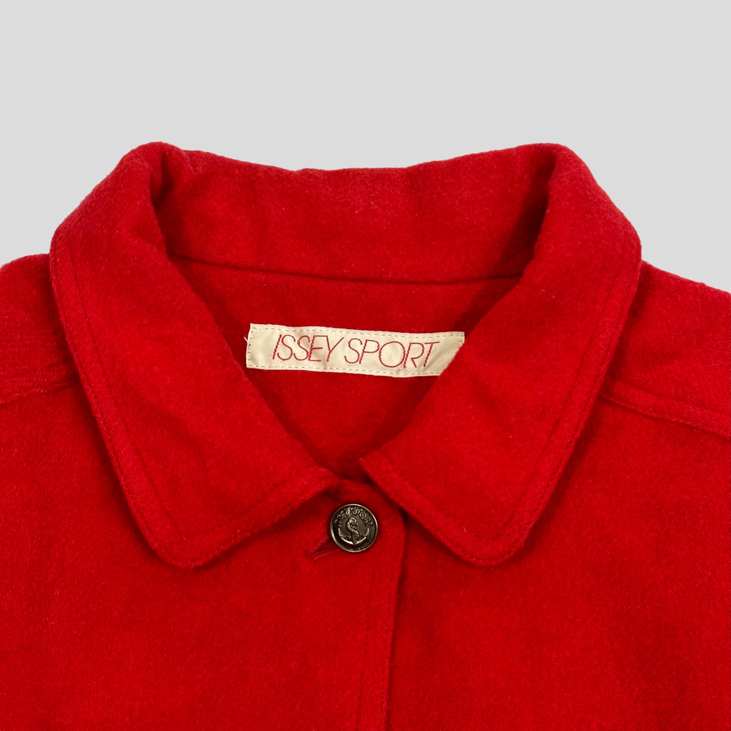 Issey Sport 70’s Heavy Wool Anchor Button Shirt - M/L