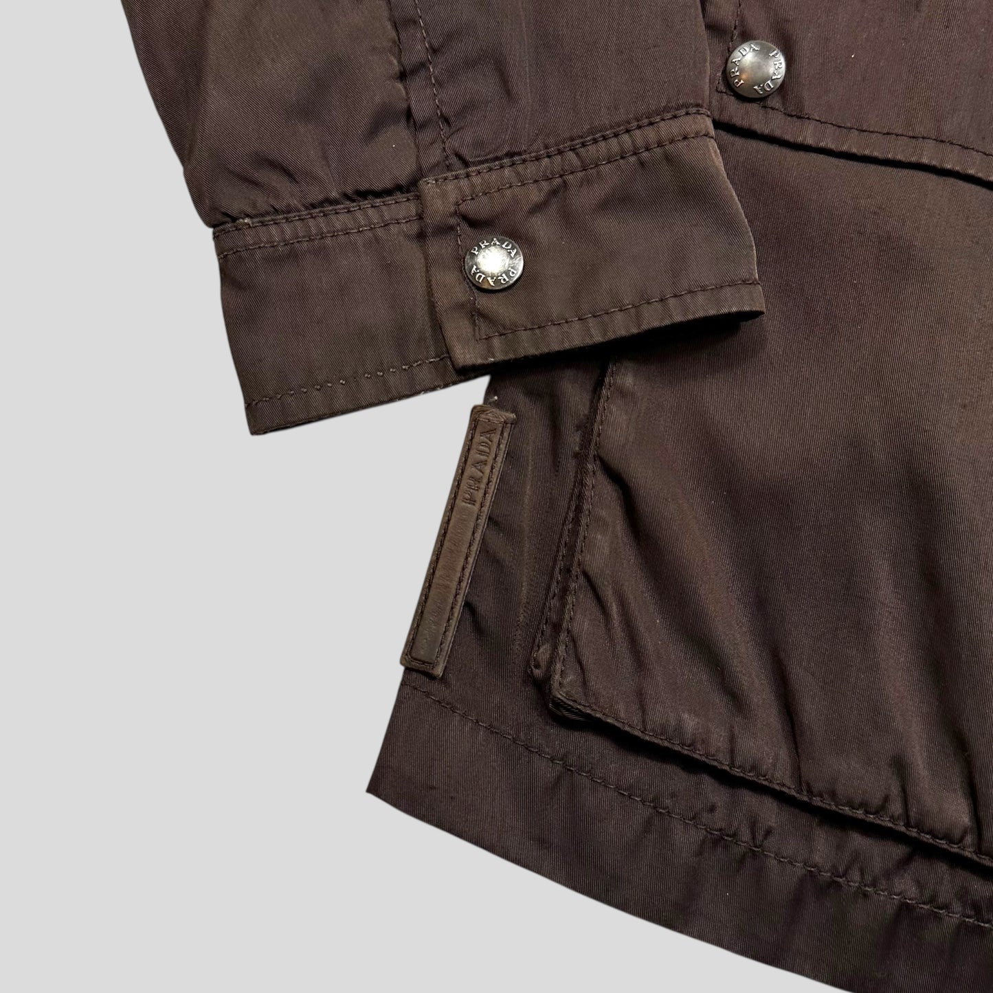 Prada Sport 2008 Nylon & Leather Hybrid Moto Field Jacket - IT54 (L)