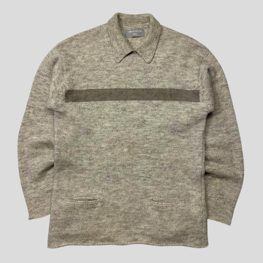 Comme Des Garçons 1995 Homme Striped Wool Collared Cardigan - M