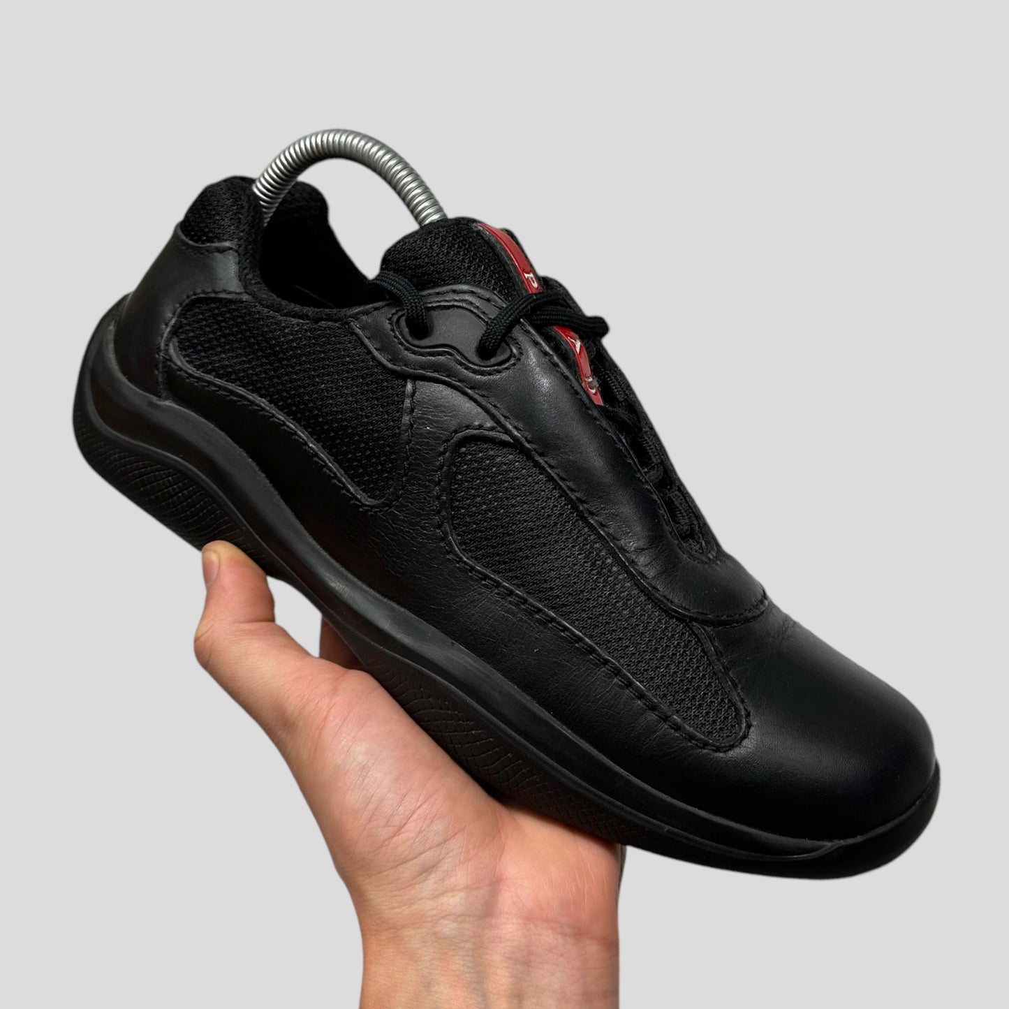 Prada Americas Cup Triple Black Matte Leather - UK7