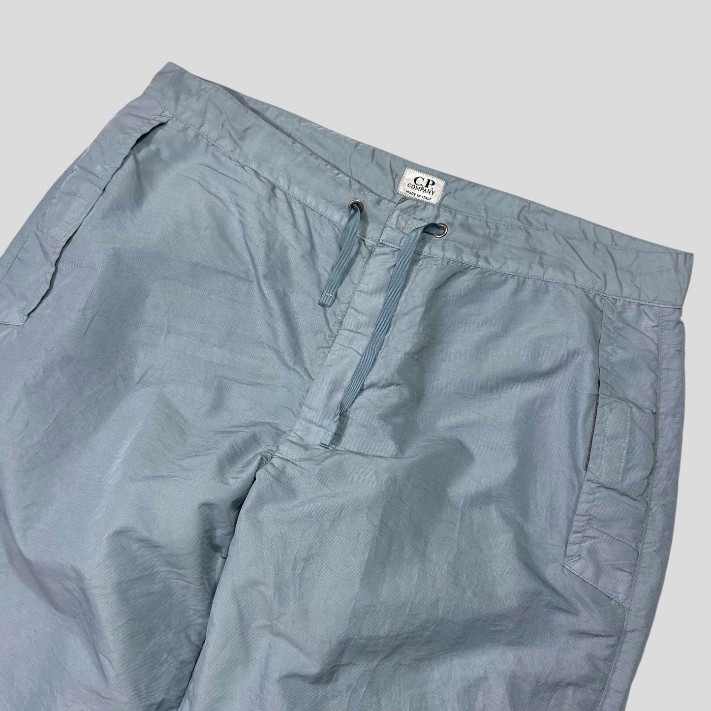CP Company 2000 Baby Blue Millenium Nylon Stash Pocket Trousers - 34