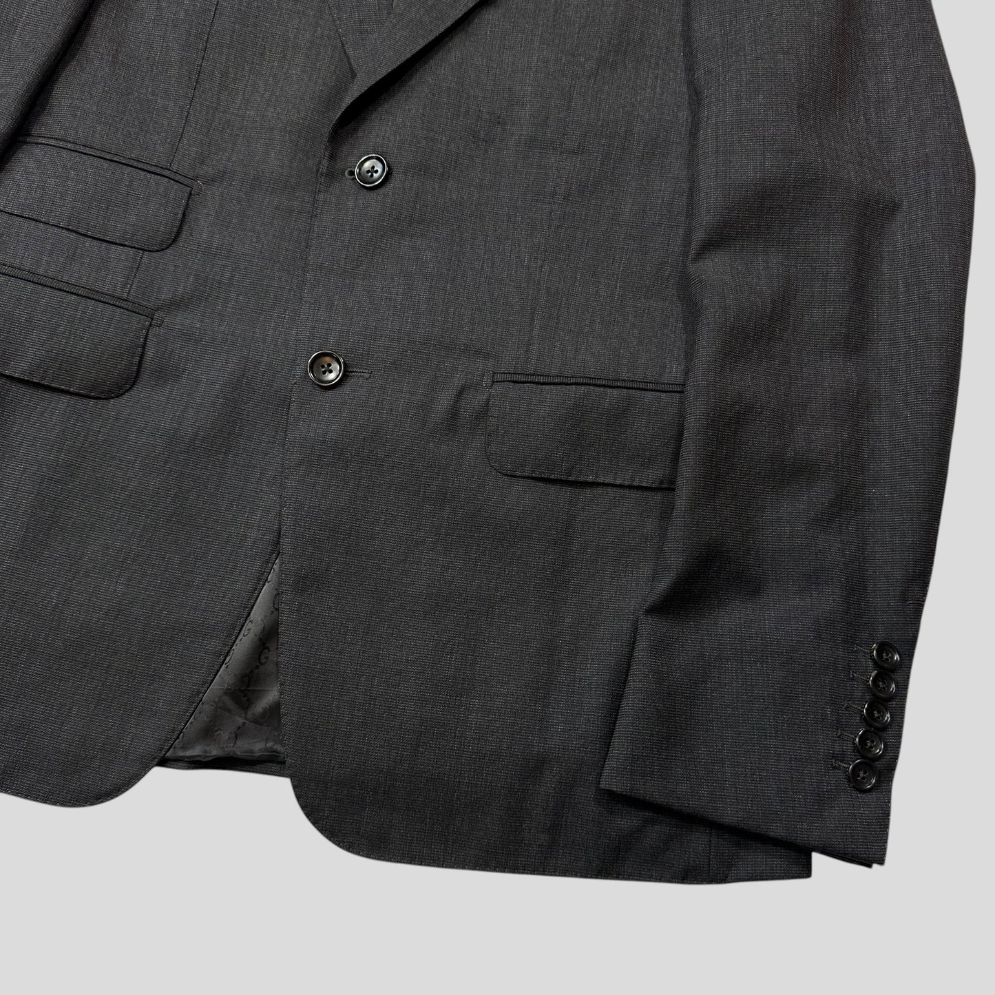 Gucci 00’s Textured Wool Suit Blazer + Trousers - IT46 (S/M)