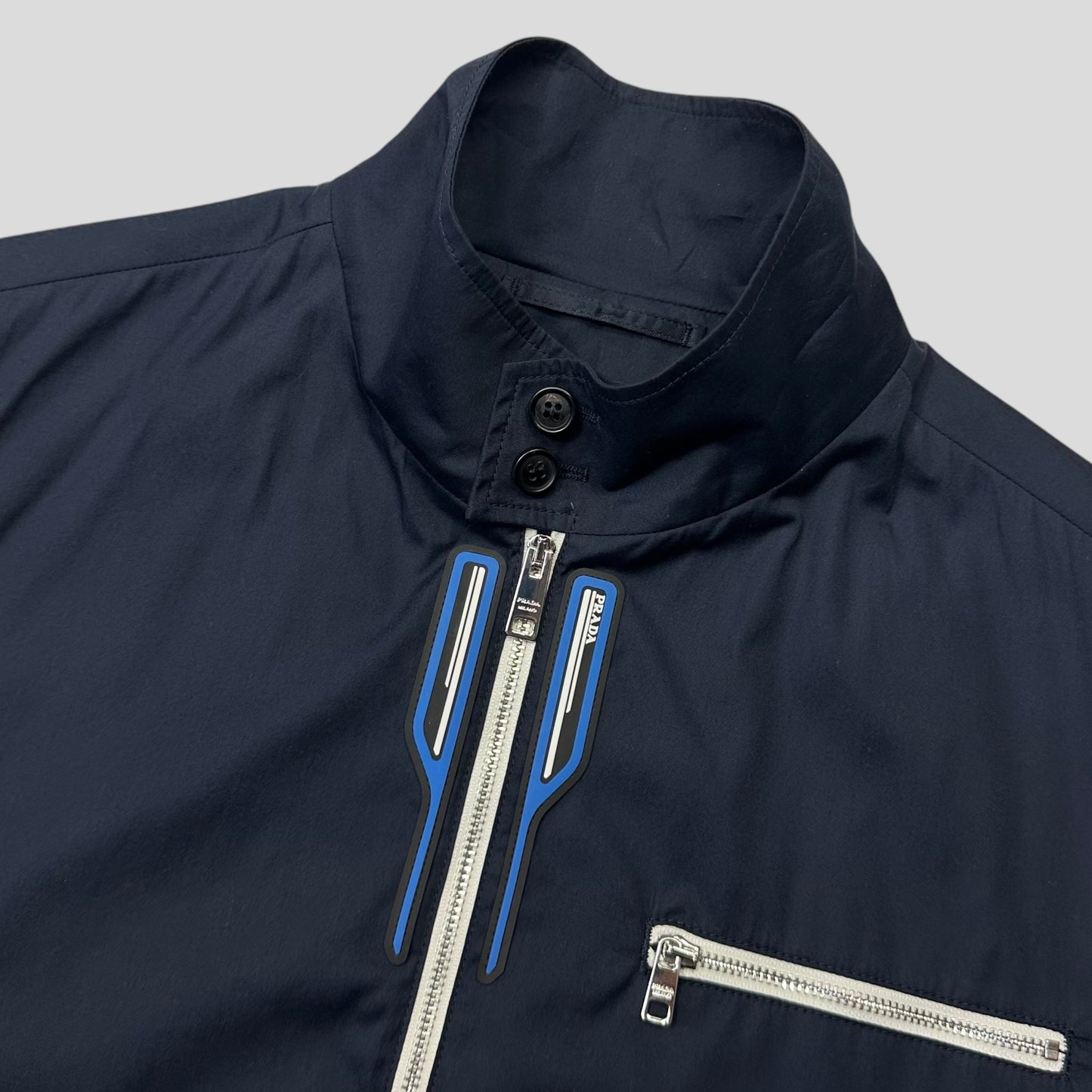 Prada 2018 Race Rubber Logo Boxy Cotton Work Jacket - IT46 (M)