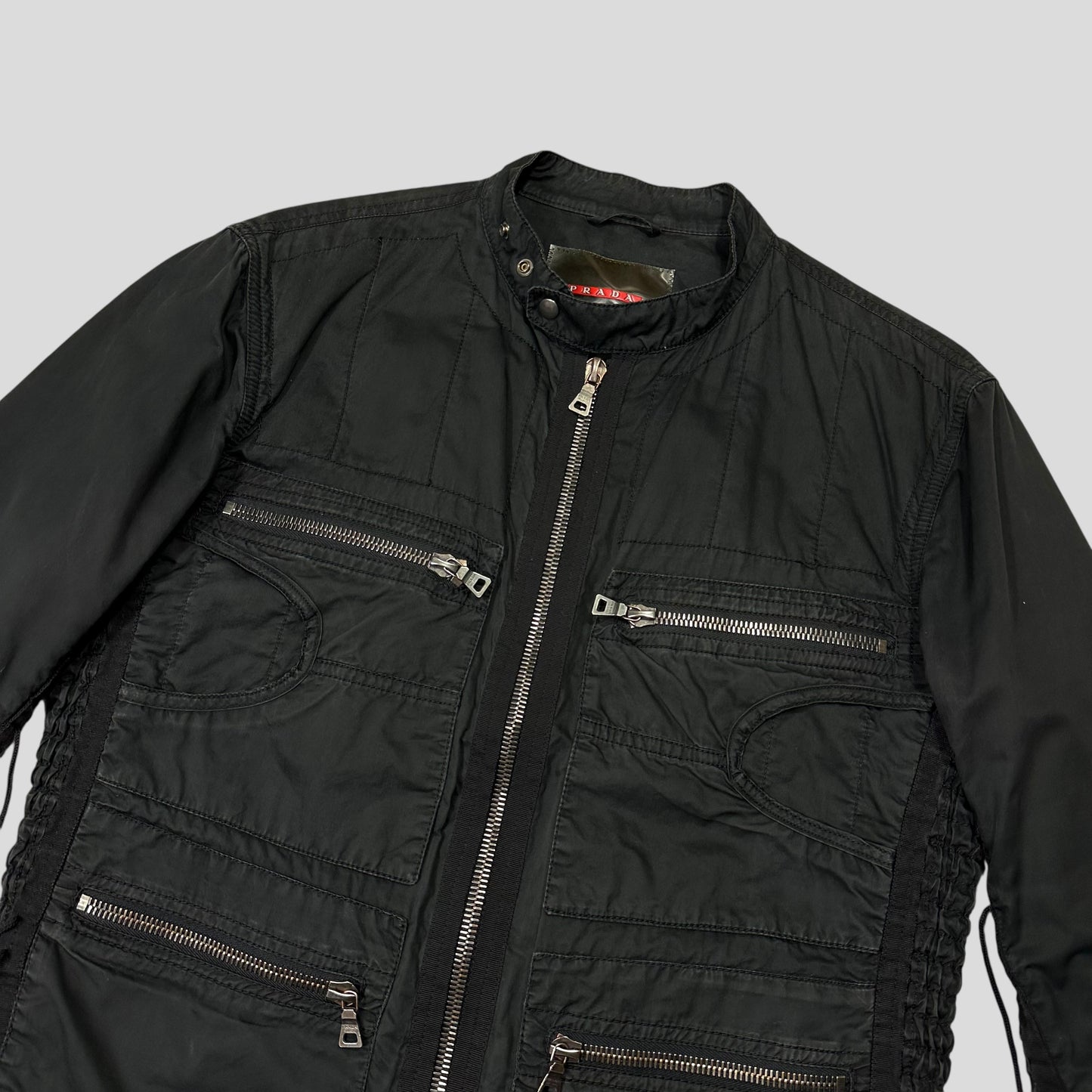 Prada Sport 00’s Tassle Detailed Cotton Multipocket Biker Jacket - IT50 (M)