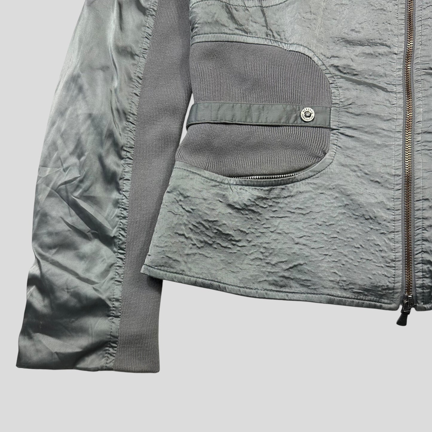 Versace 00’s VJC Astro Panelled Moto Bondage Jacket - M