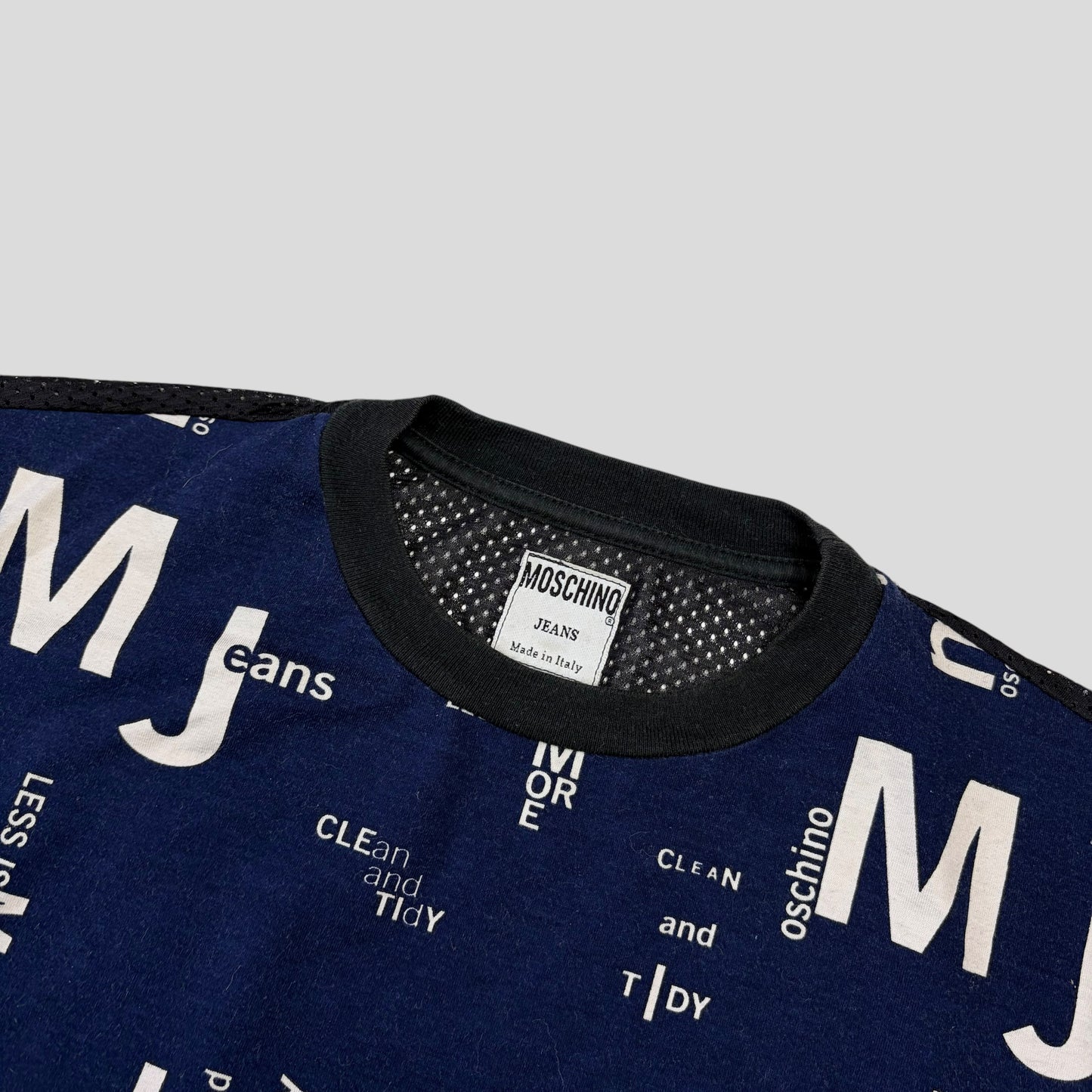 Moschino Jeans 1999 Less Is More Mesh Panelled T-shirt - M/L