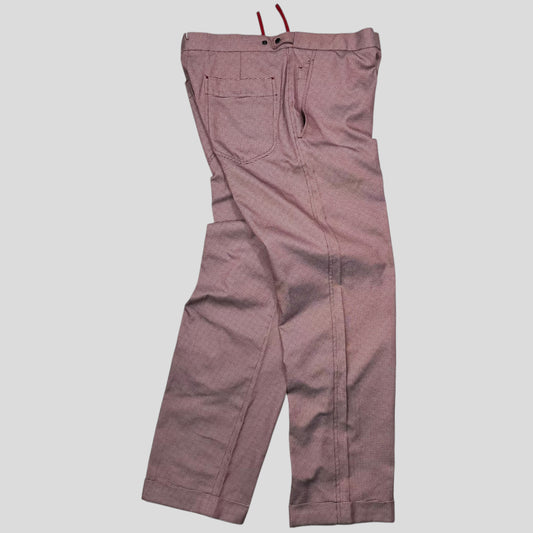 Prada Sport 2001 SAMPLE Houndstooth Stash Pocket Trousers - M