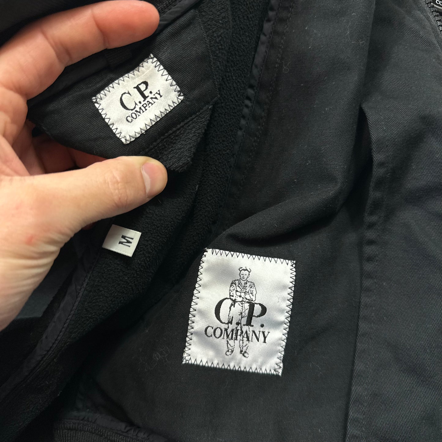 CP Company Black Soft Shell Lens Bomber Jacket - M