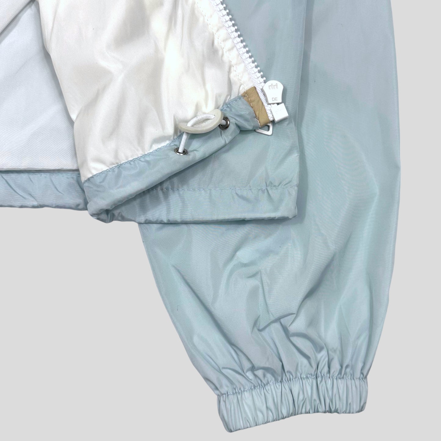 Prada Sport 2009 Baby Blue Cropped Nylon Shimmer Jacket - UK8