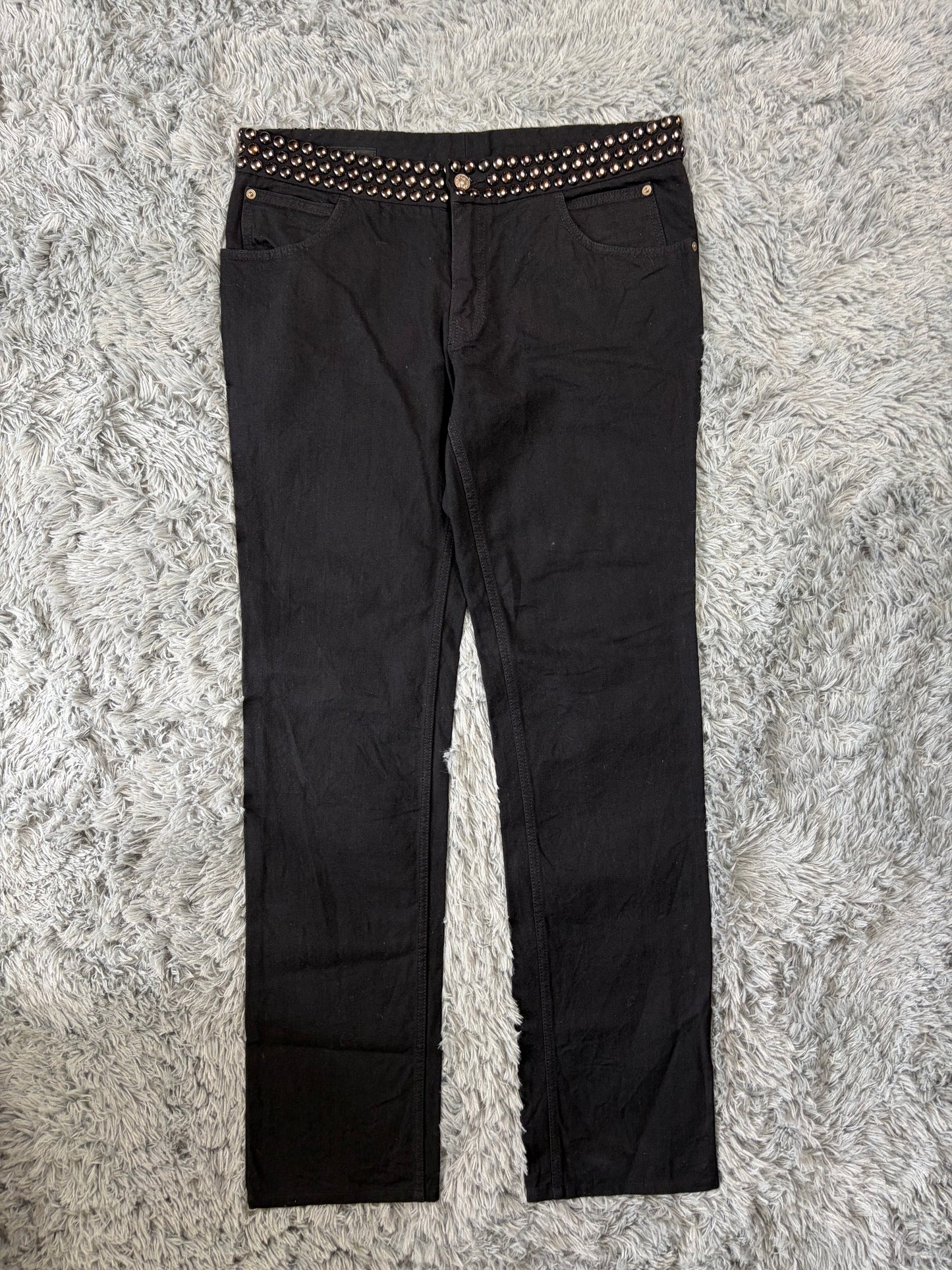 Gucci FW08 Runway Chrome Studded Rock n Roll Jeans - IT52