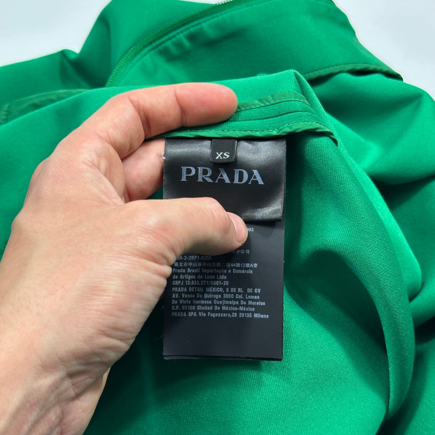 Prada 2018 Rubber Race Logo Technical Jersey Parka Jacket - XS (M)