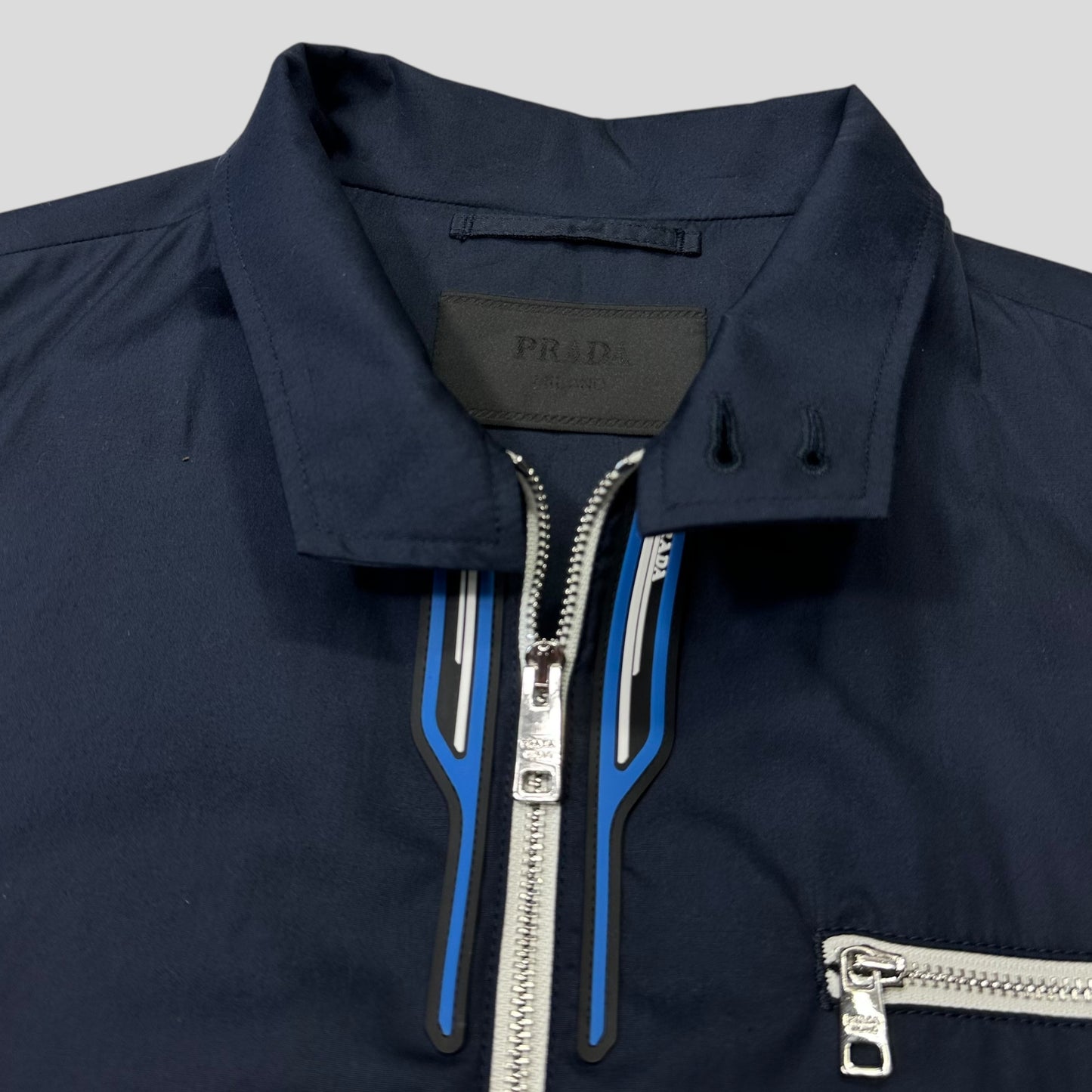 Prada 2018 Race Rubber Logo Boxy Cotton Work Jacket - IT46 (M)