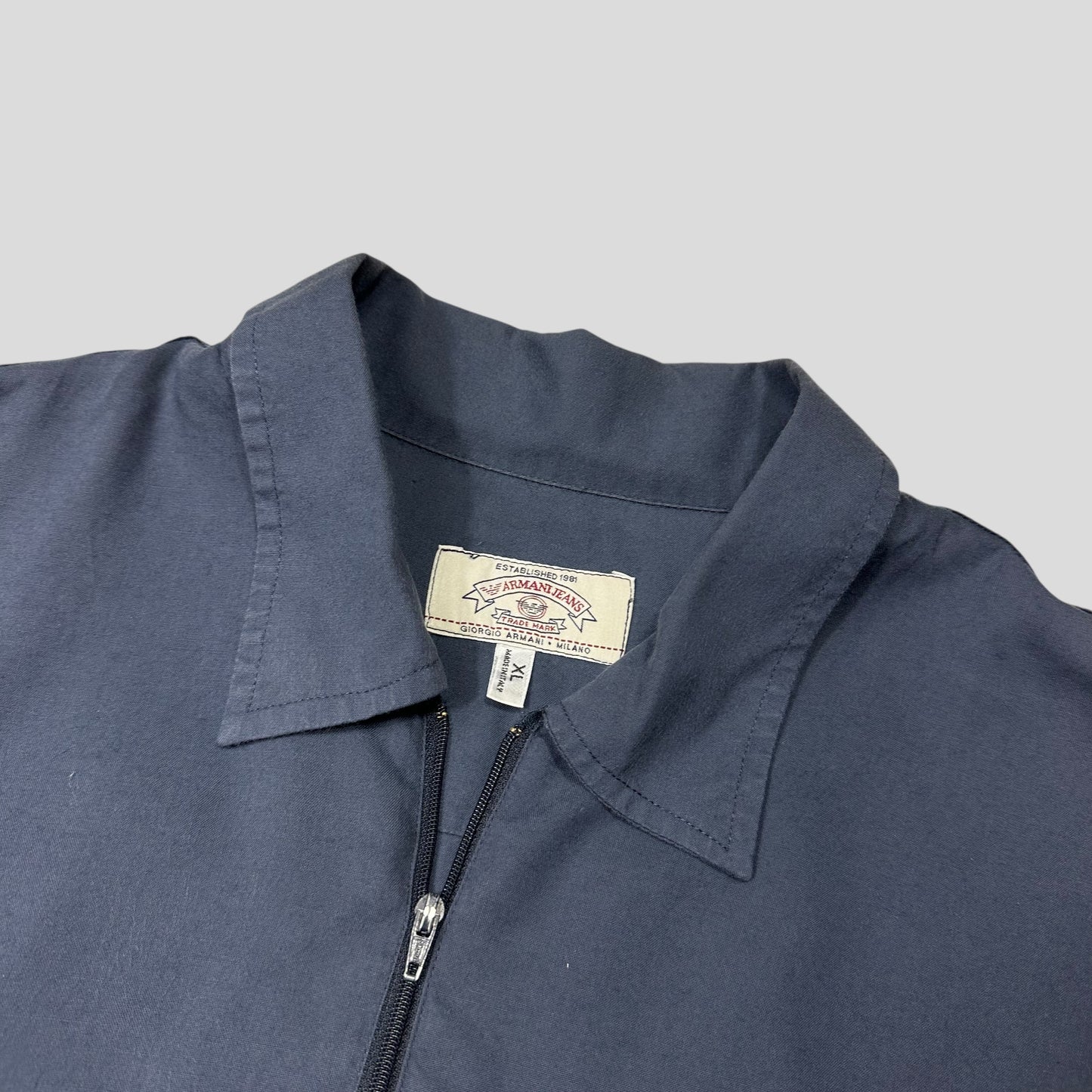 Armani Jeans 90’s 1/4 Zip Lyocell Technical Shirt - XL