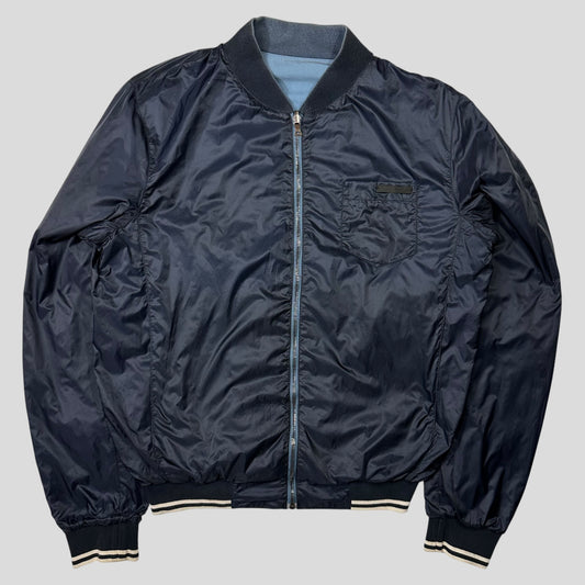 Prada Milano 2006 Reversible Pocket Logo Contrast Jacket - M