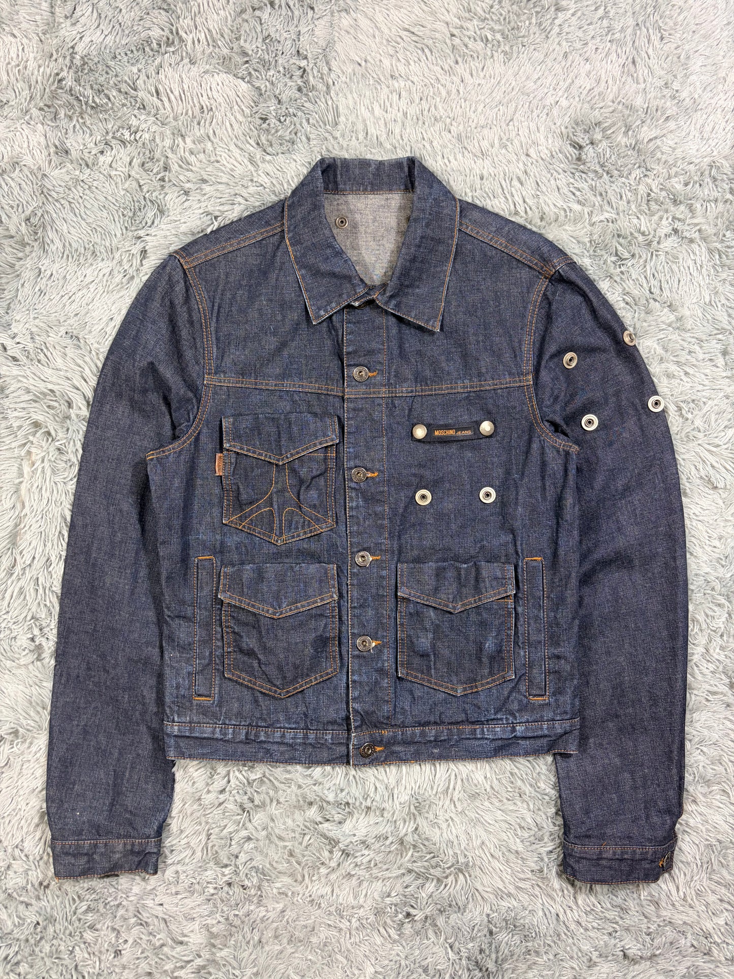 Moschino Jeans 00’s Modular Pocket System Denim Jacket - S/M