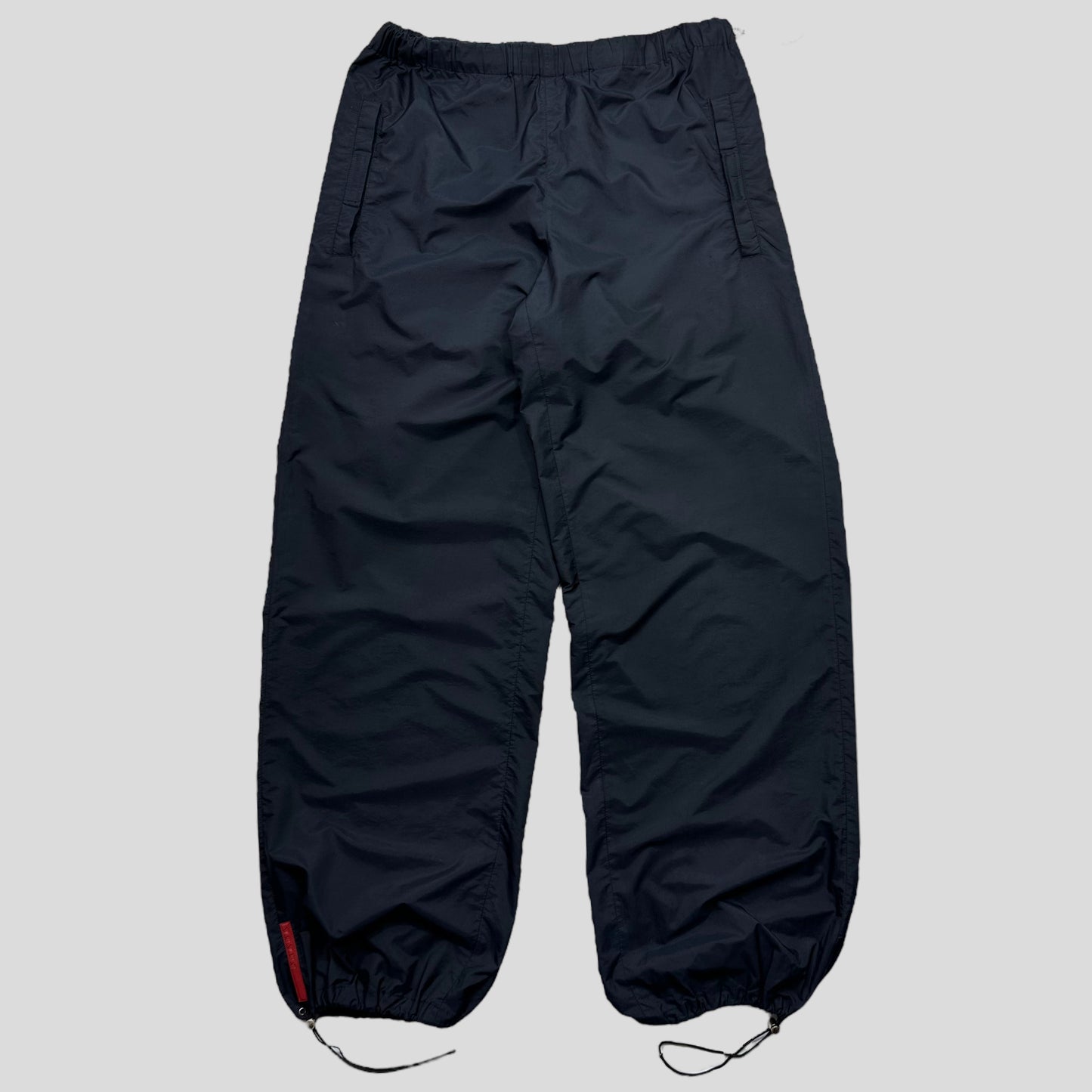 Prada Sport SS99 Midnight Navy Nylon Baggy Trackpants - IT48