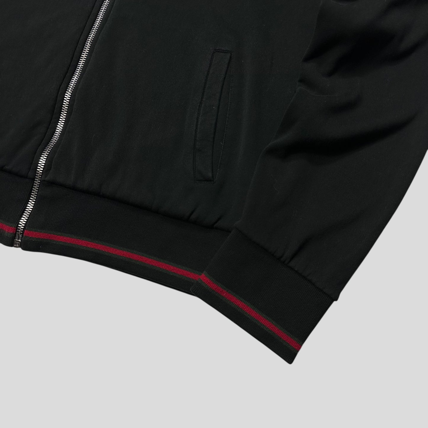 Gucci 2008 GG Logo Web Teddy Cotton Lined Track Jacket - M/L