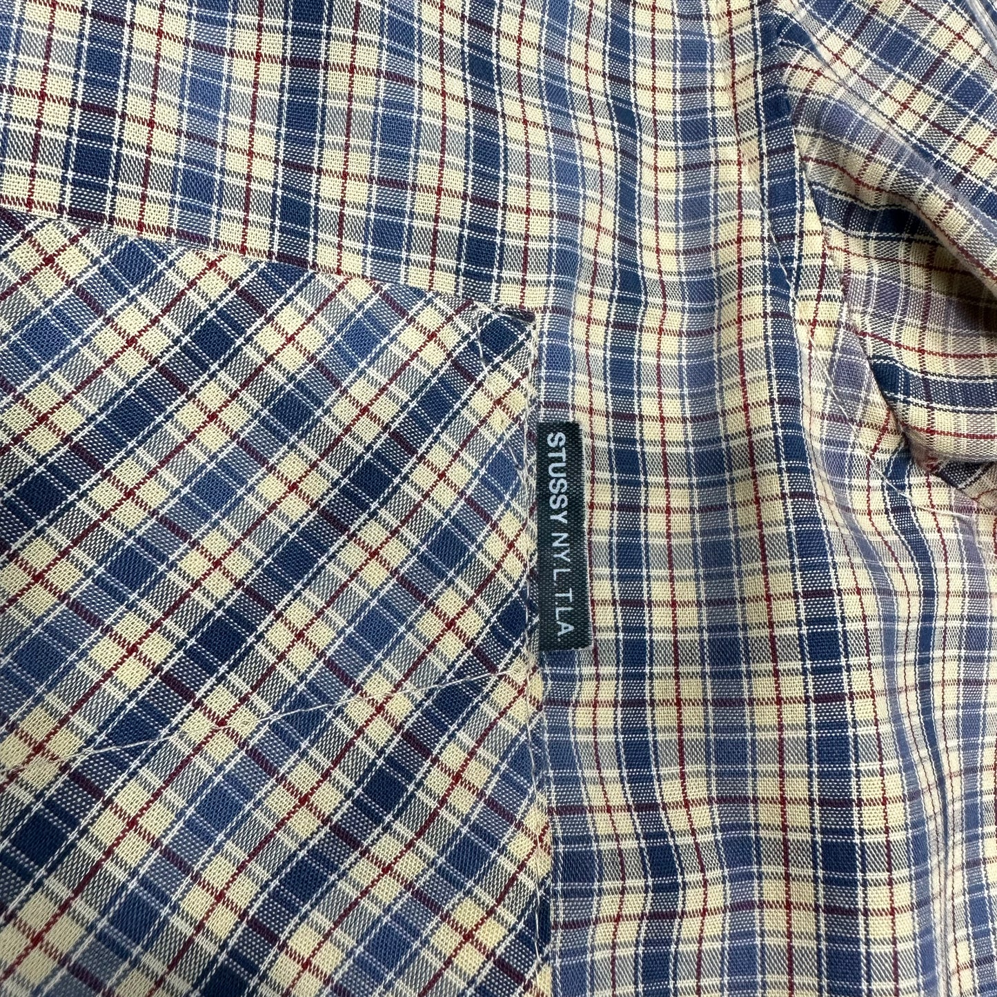 Stussy 90’s Micro Check Double Pocket Shirt - S/M