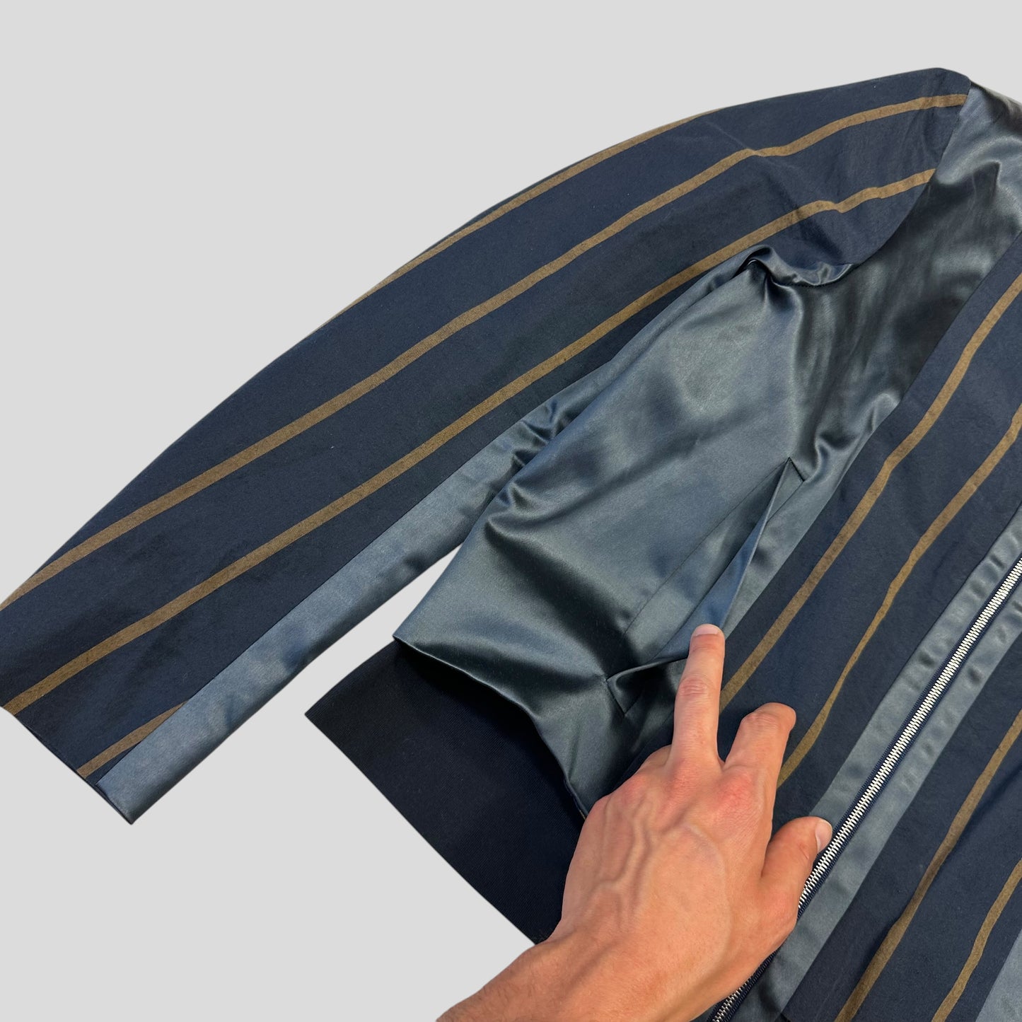 Paul Smith 2021 Runway SAMPLE Striped Panelled Blouson Jacket - S