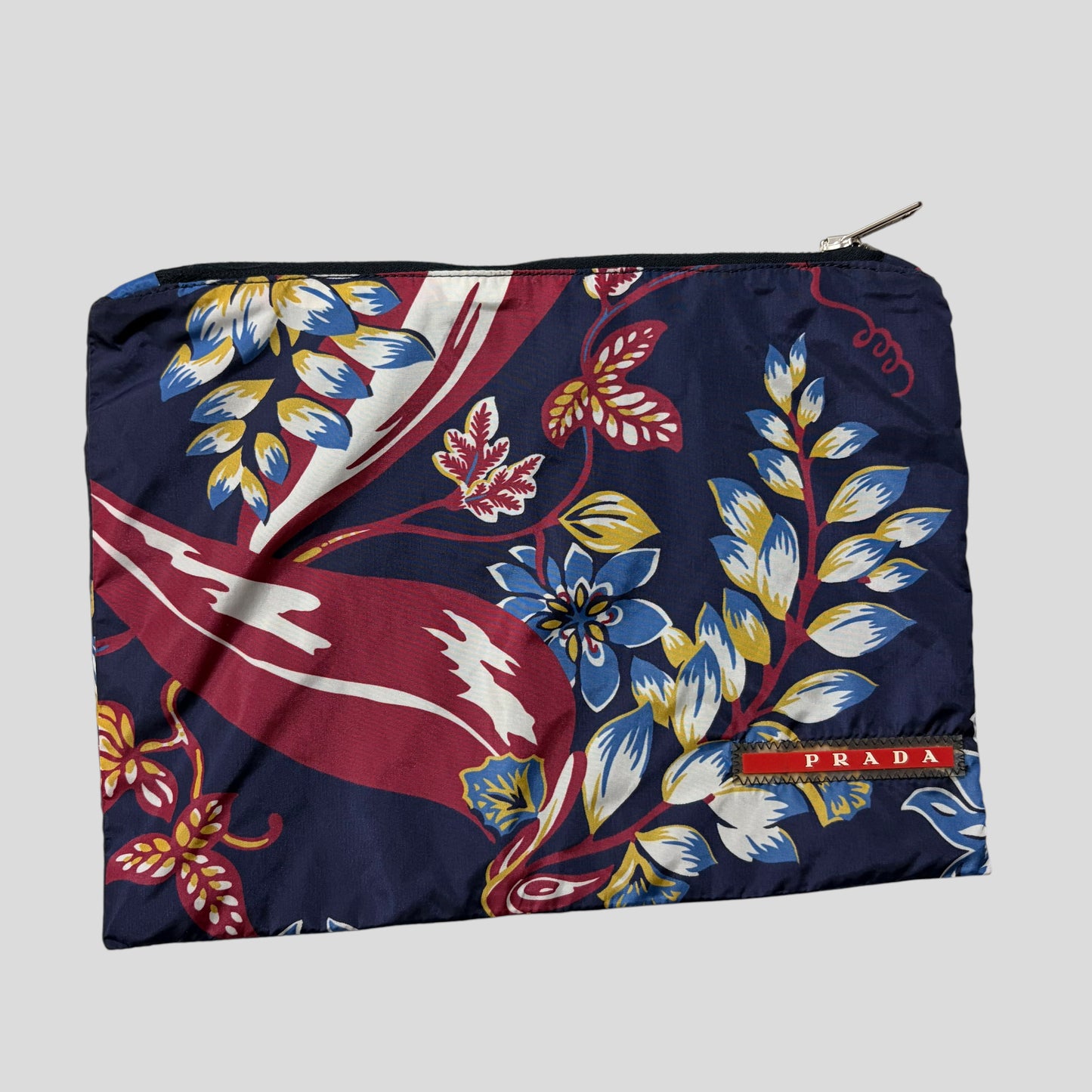 Prada 2014 Floral Nylon Red Tab Logo Shorts + Bag - IT44