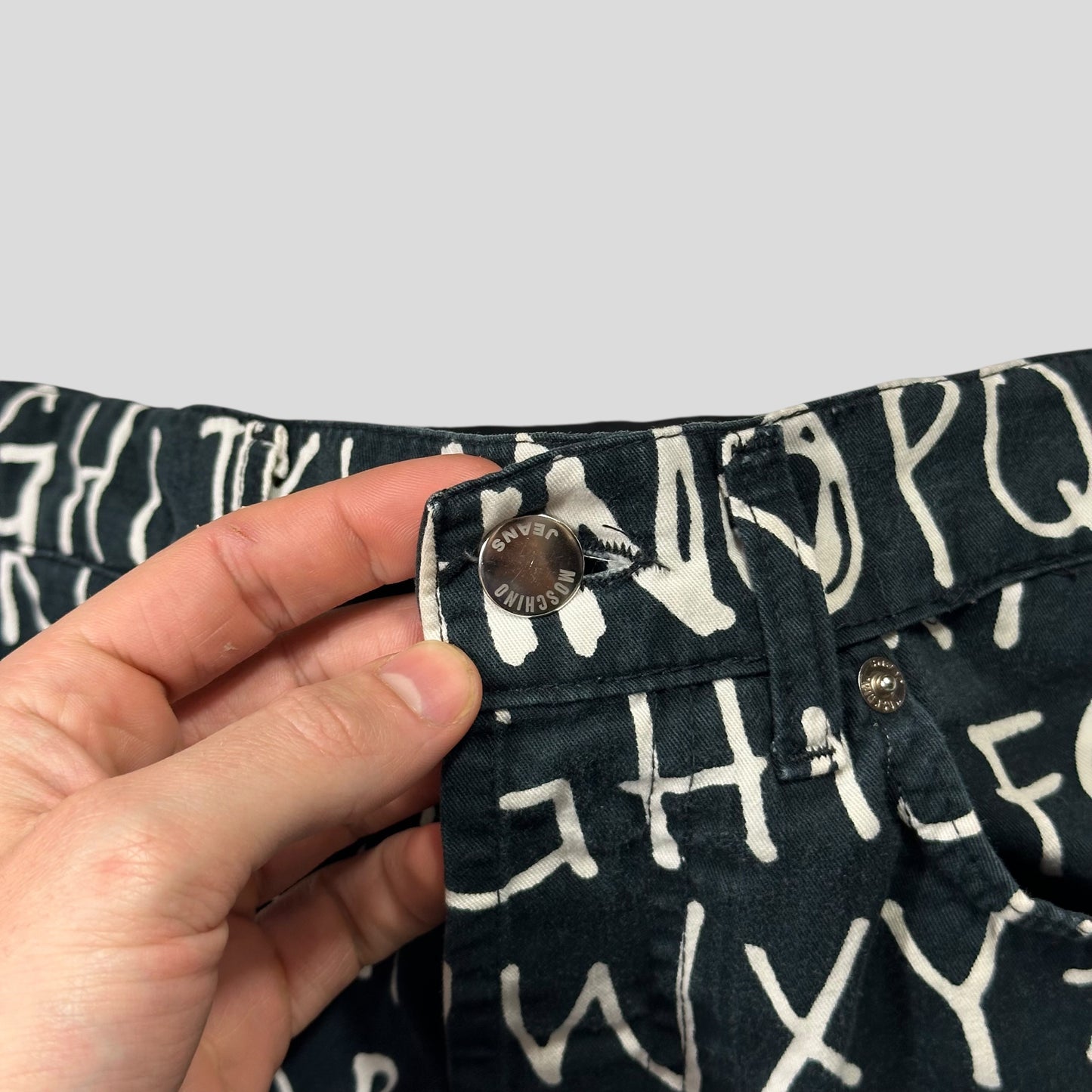 Moschino Jeans 00’s ABC Alphabet Black Jeans - 31