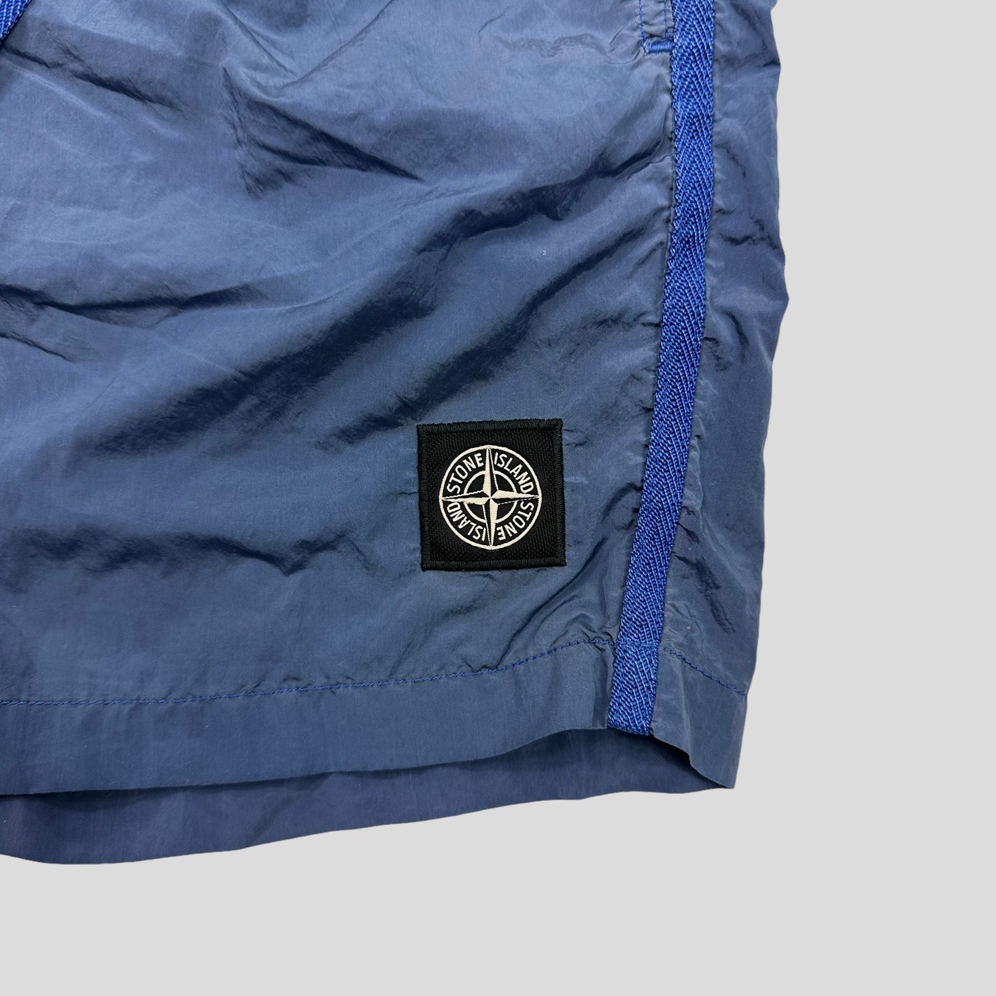 Stone Island SS19 Nylon Metal Compass Logo Shorts - M