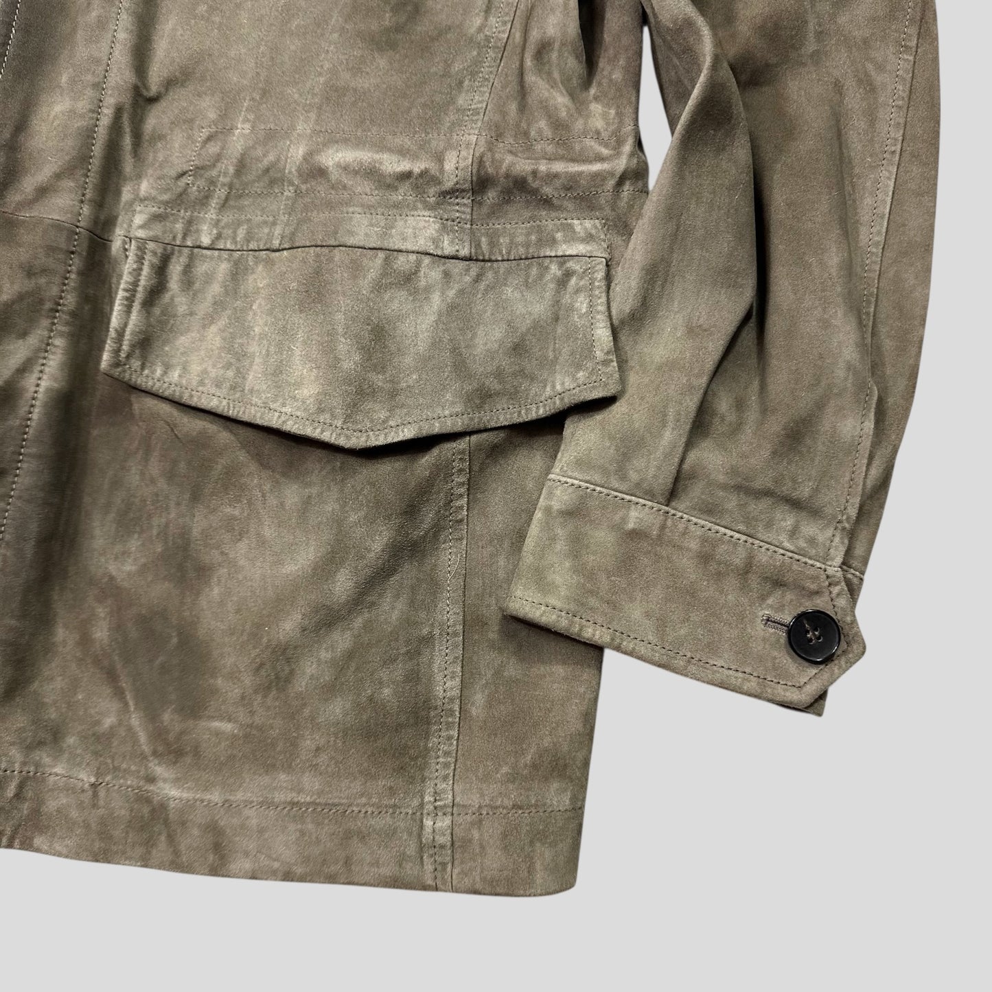 Gucci by Tom Ford FW03 Suede Leather Western Military Jacket - IT54 (L)