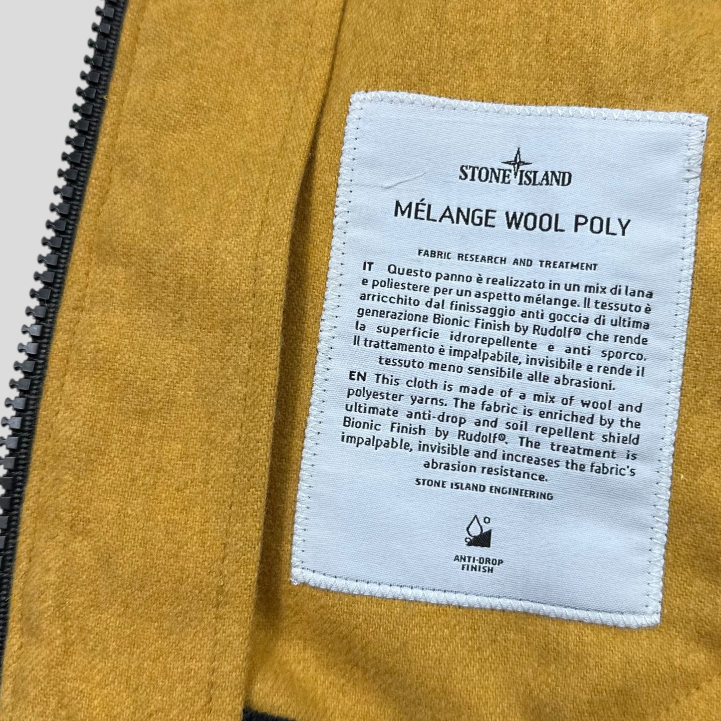 Stone Island AW14 Mélange Wool Poly Double Hood Jacket - M