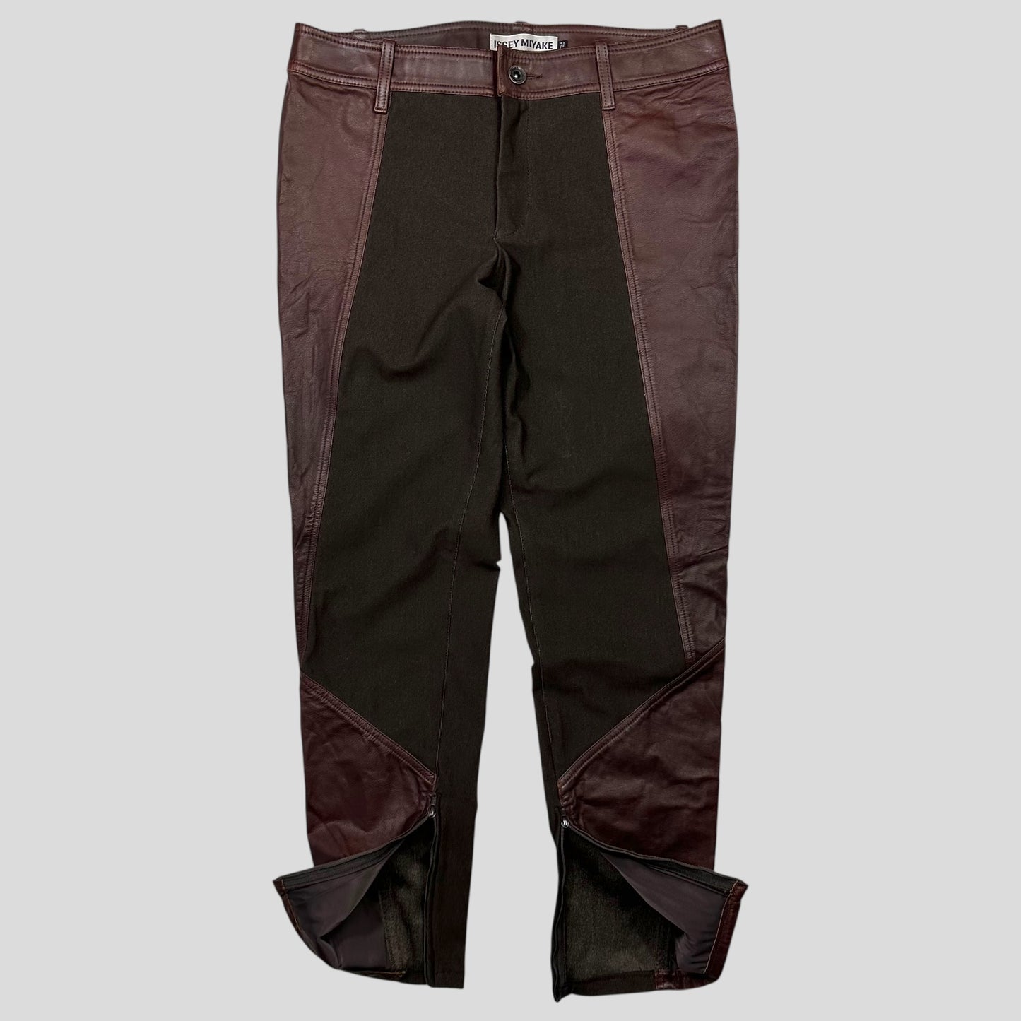 Issey Miyake 2003 Leather Moto Trousers - 3 (S)