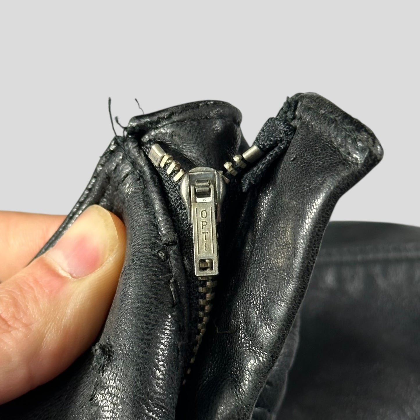 Gianni Versace 1980’s Leather Moto Biker Trousers - IT48 (32)