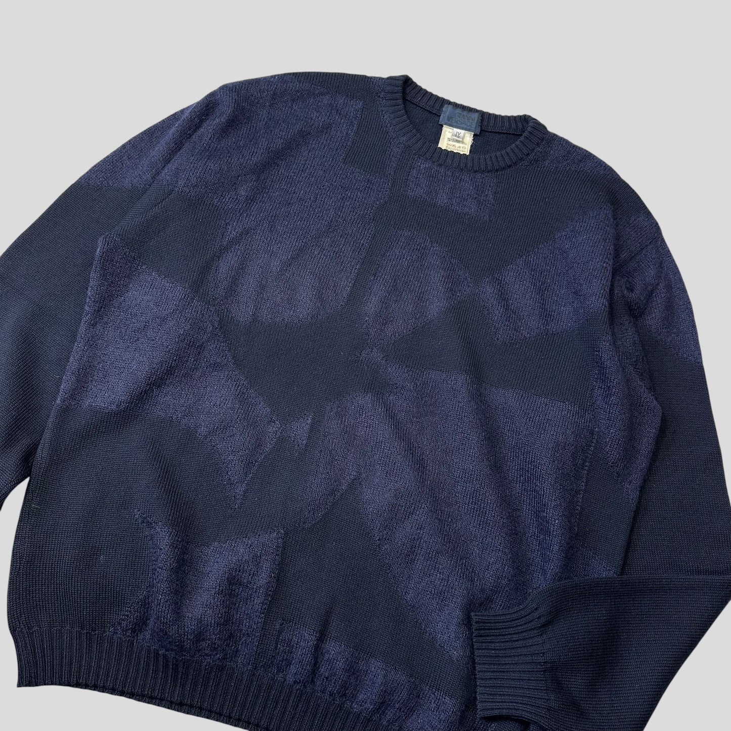 Gianni Versace 90’s Mohair & Wool Abstract Panelled Knit Jumper - IT50