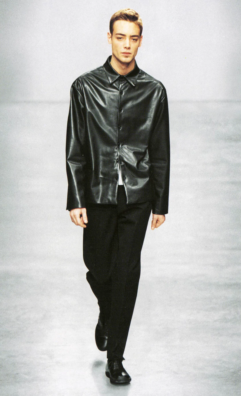 Prada Milano FW 1998 Runway Leather & Wool Lined Car Jacket - IT54