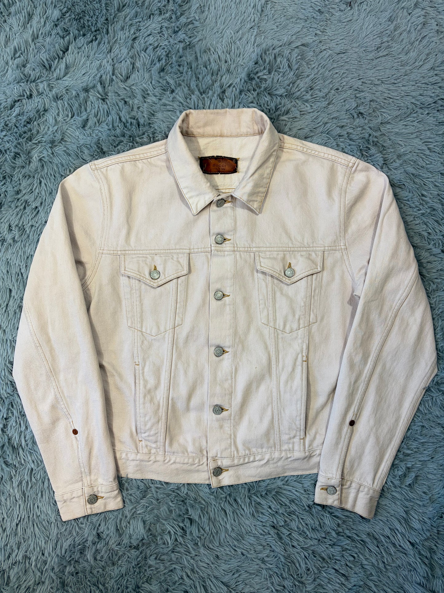 Gucci by Tom Ford 00’s Pale Pink Mens Trucker Jacket - IT52