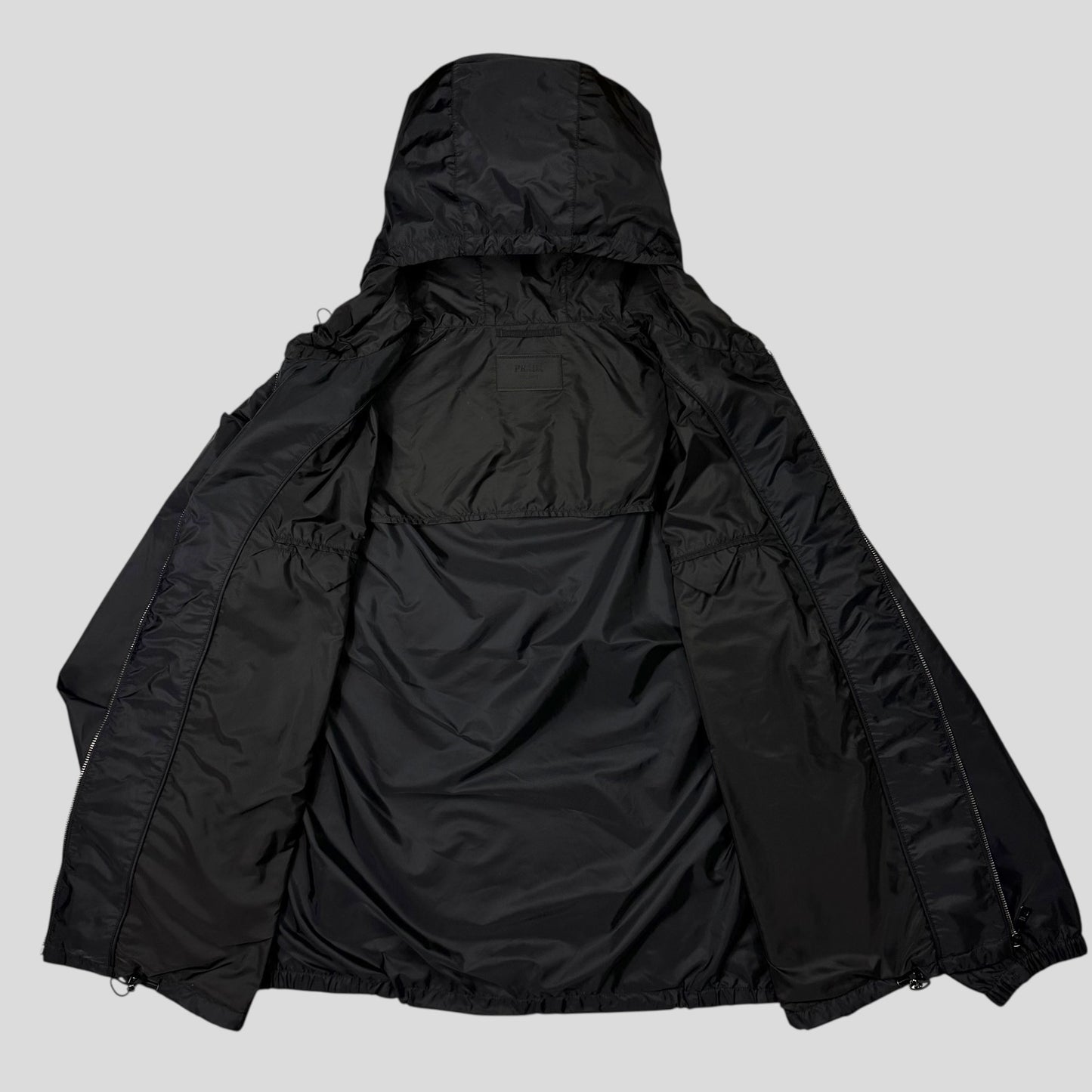 Prada Milano 2024 Triangle Badge Re-Nylon Anorak Windbreaker Jacket - XXXL