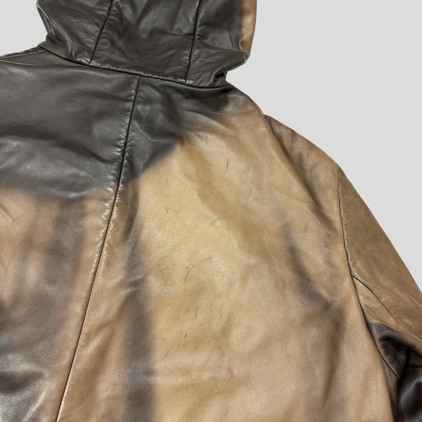 Prada Milano 1999 Runway Strap Detail Sunfade Trench Coat - IT54